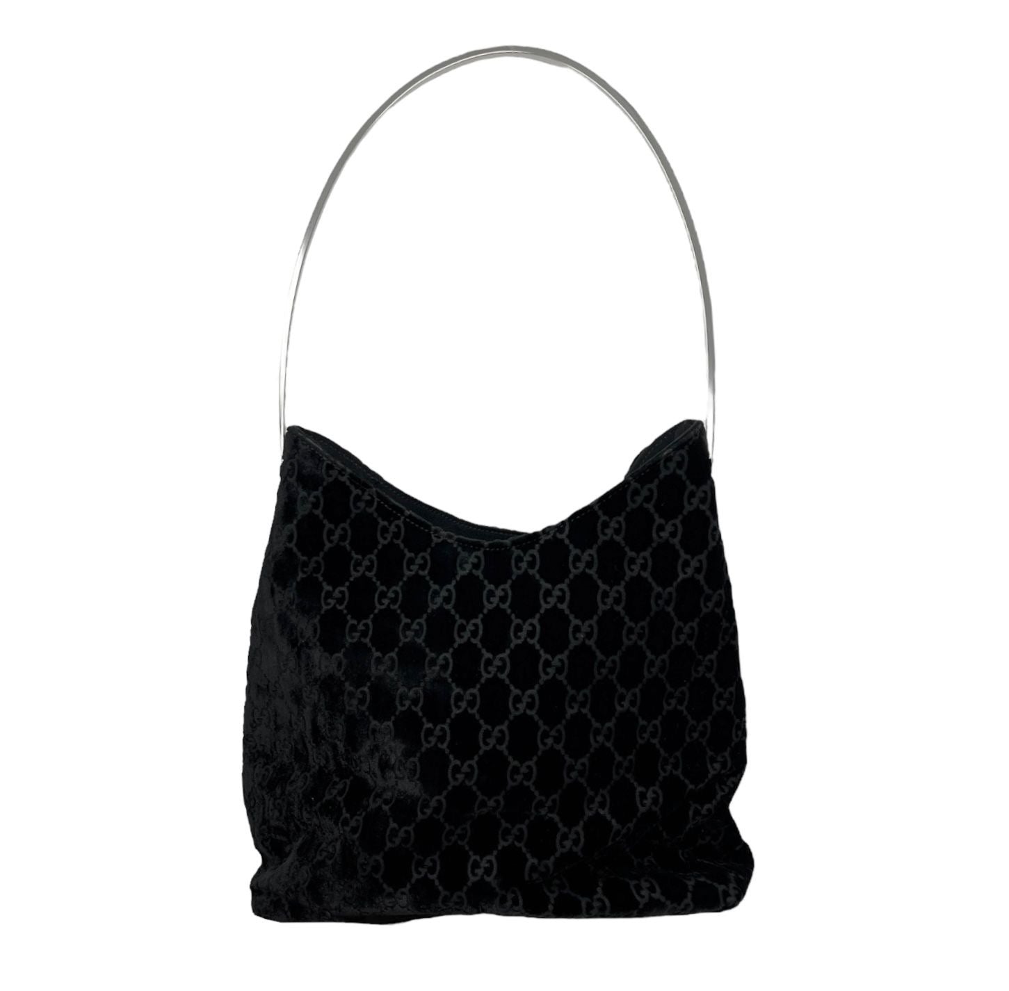 Gucci x Tom Ford Black Velvet Shoulder Bag