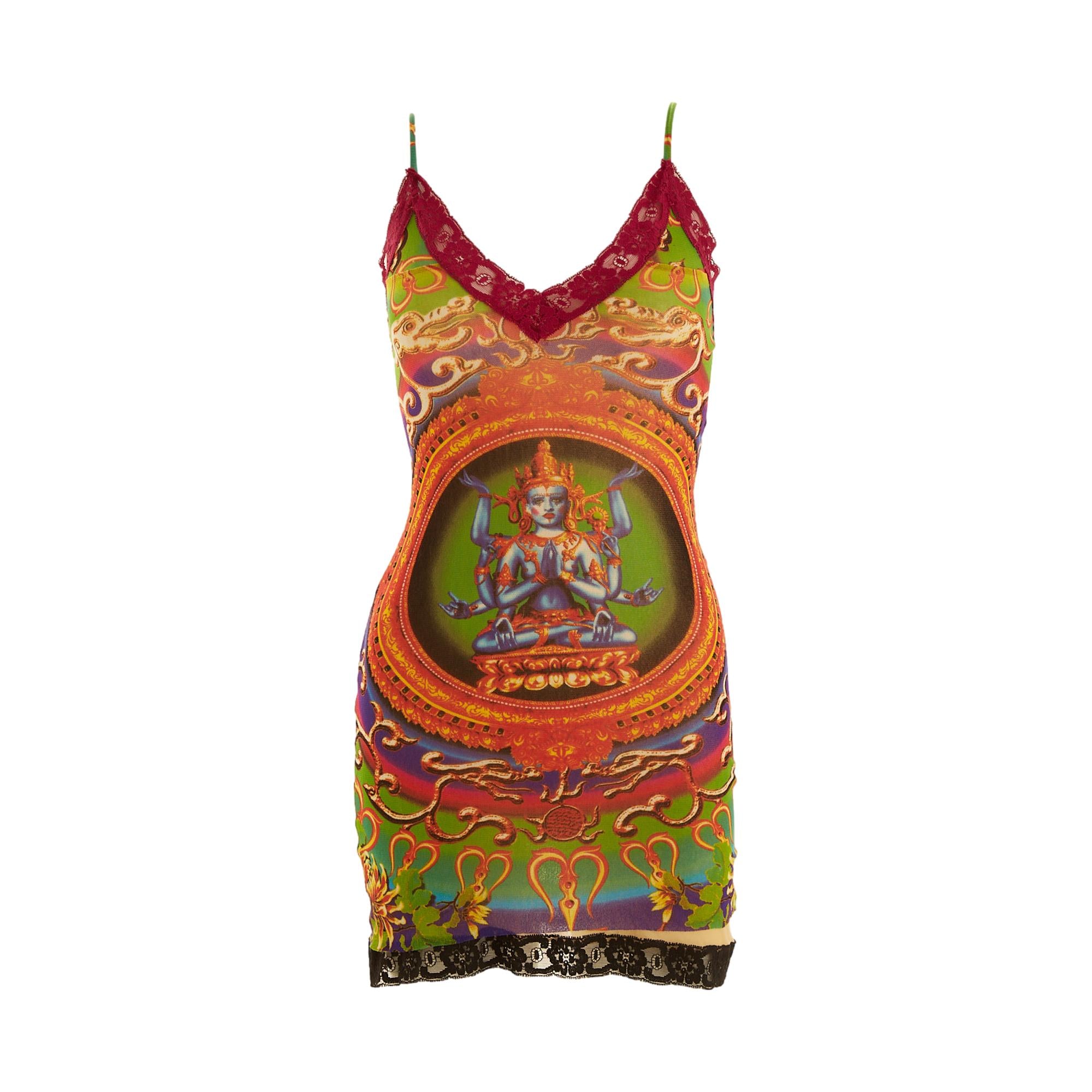 Jean Paul Gaultier Print Slip Mini Dress Jean Paul Gaultier Print Slip Mini Dress