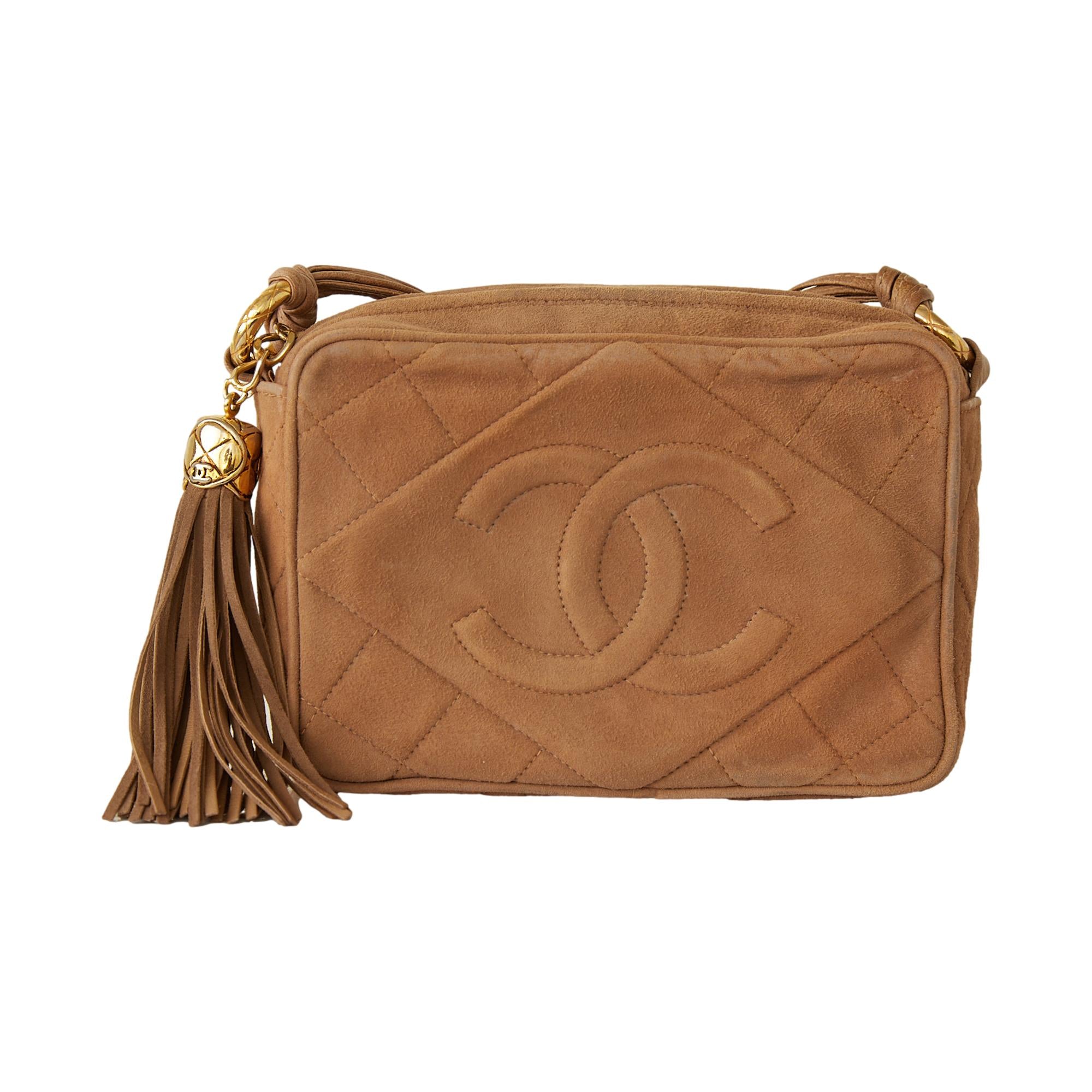 Chanel Tan Suede Tassel Camera Bag – Treasures of NYC