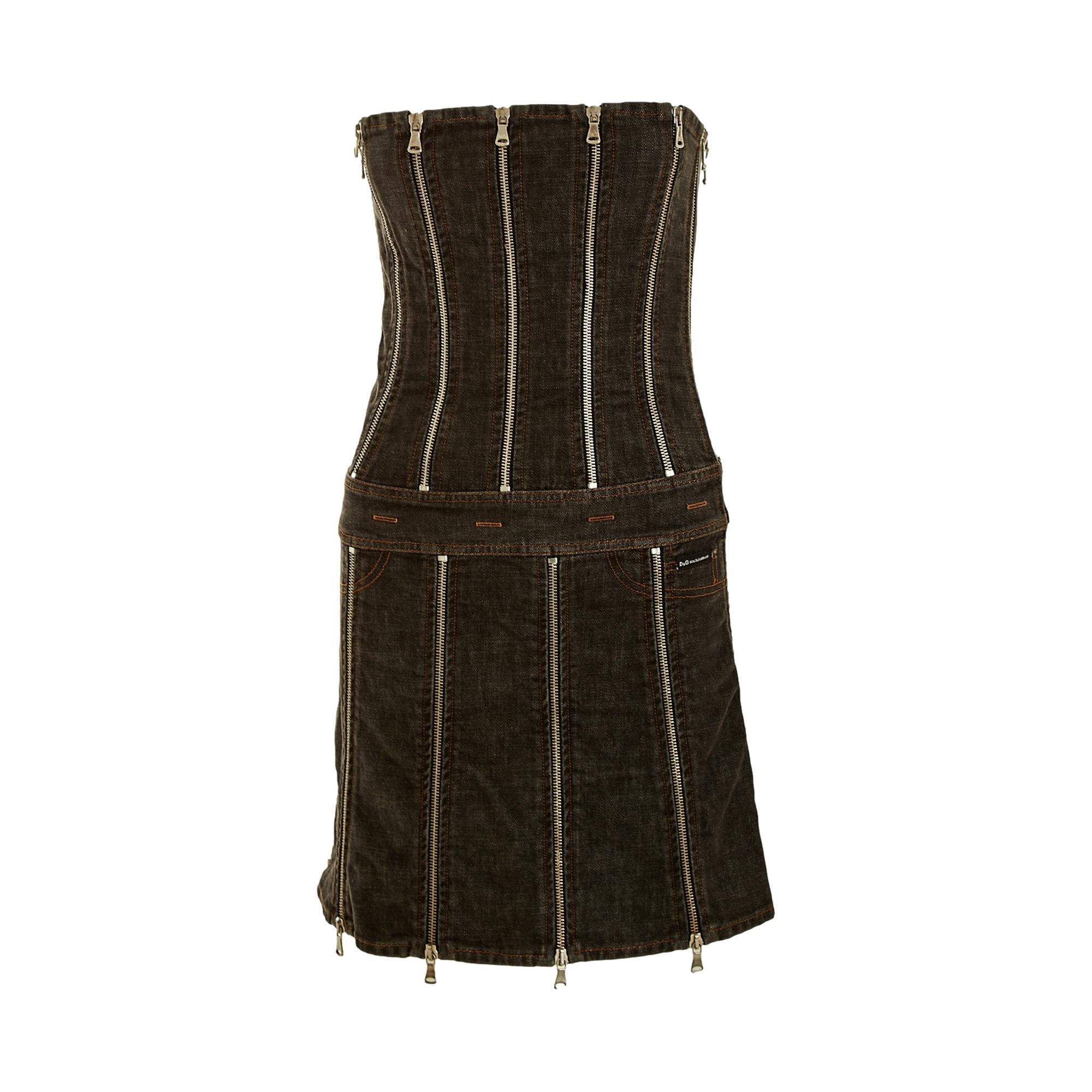 Dolce & Gabbana Denim Zipper Dress Dolce & Gabbana Denim Zipper Dress