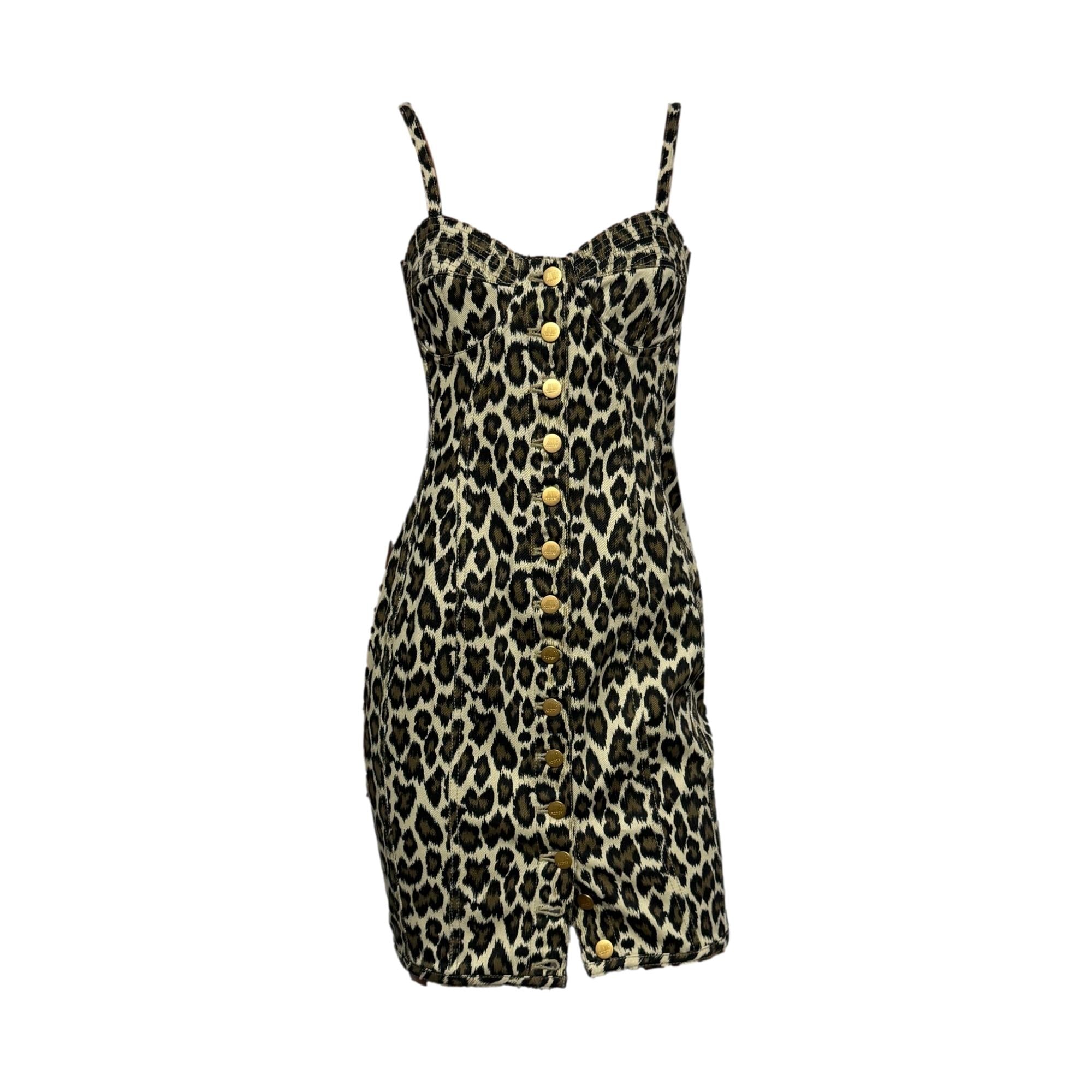 John Paul Gaultier Cheetah Bustier Dress  Treasures of NYC