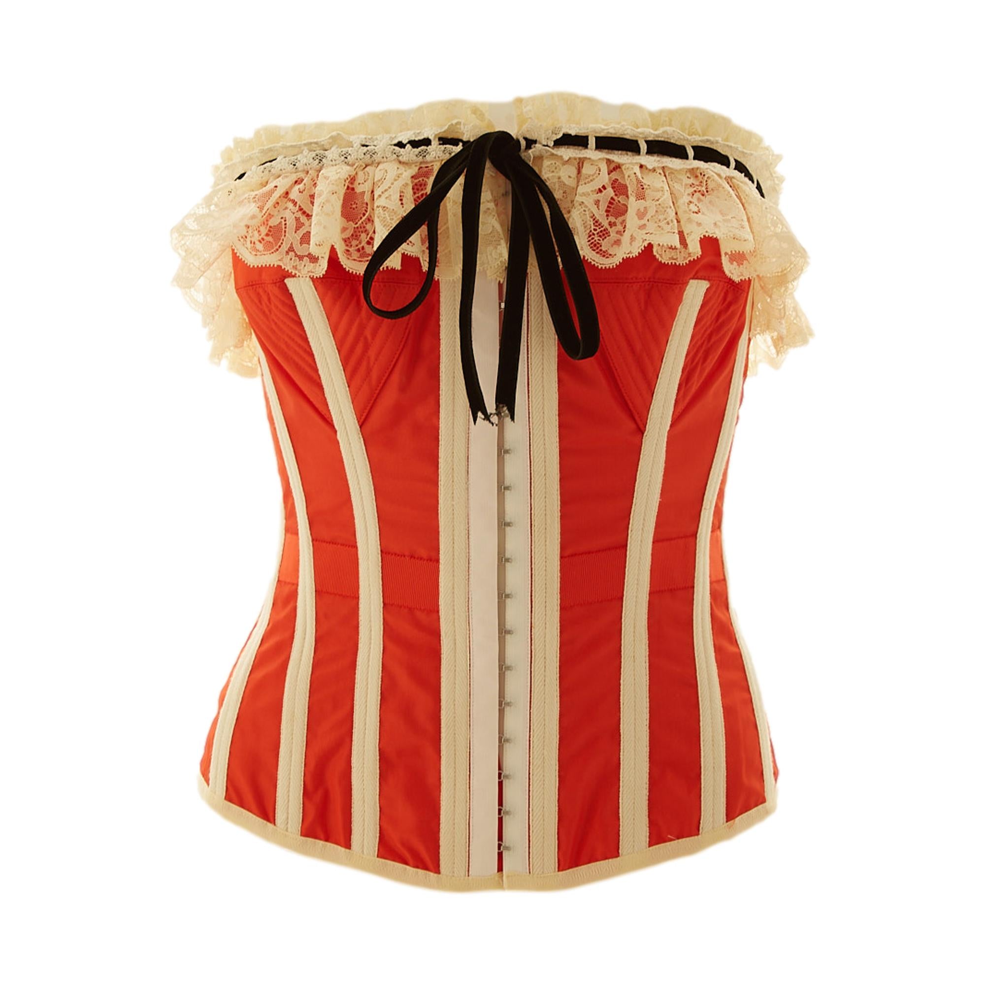 Jean Paul Gaultier Red Lace Corset Top – Treasures of NYC