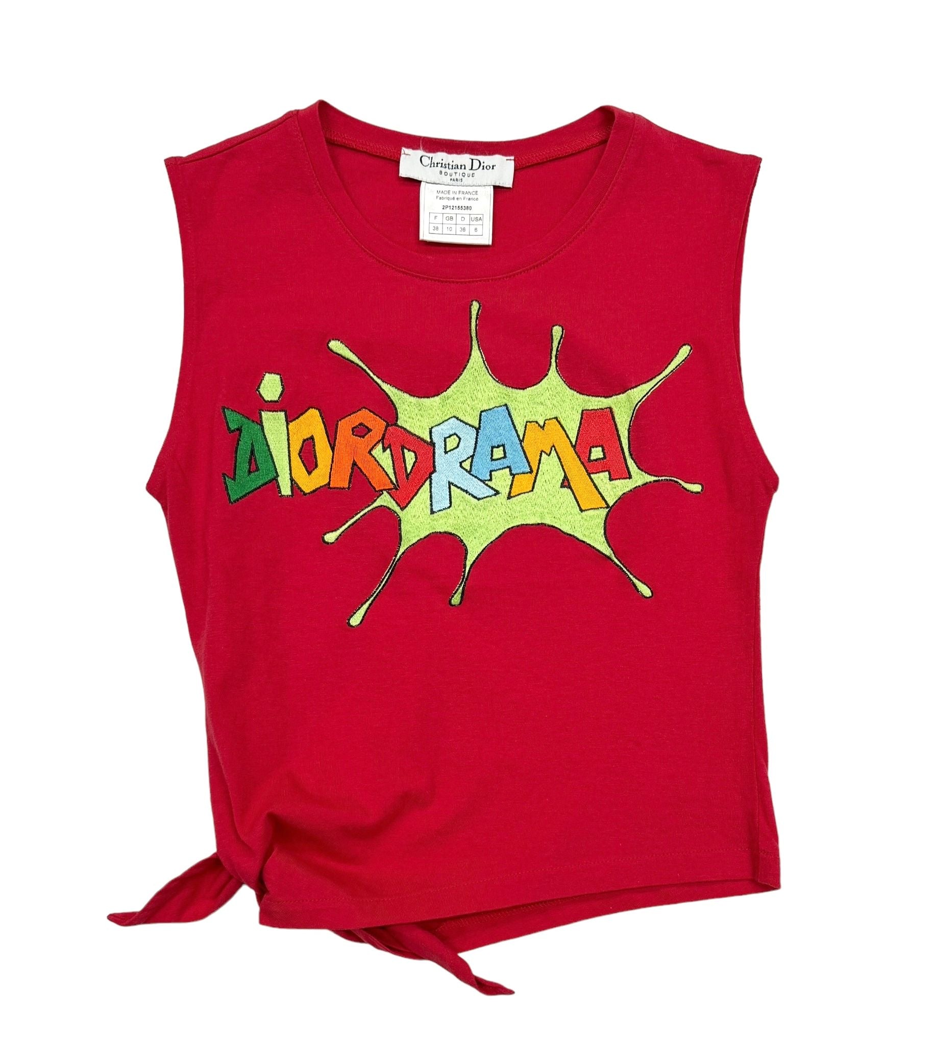 ク*ロ様 Christian Dior ‘DIORDRAMA’ ロゴ タンクトッ Dior Red 'Diordrama' Logo Tank – Treasures of NYC