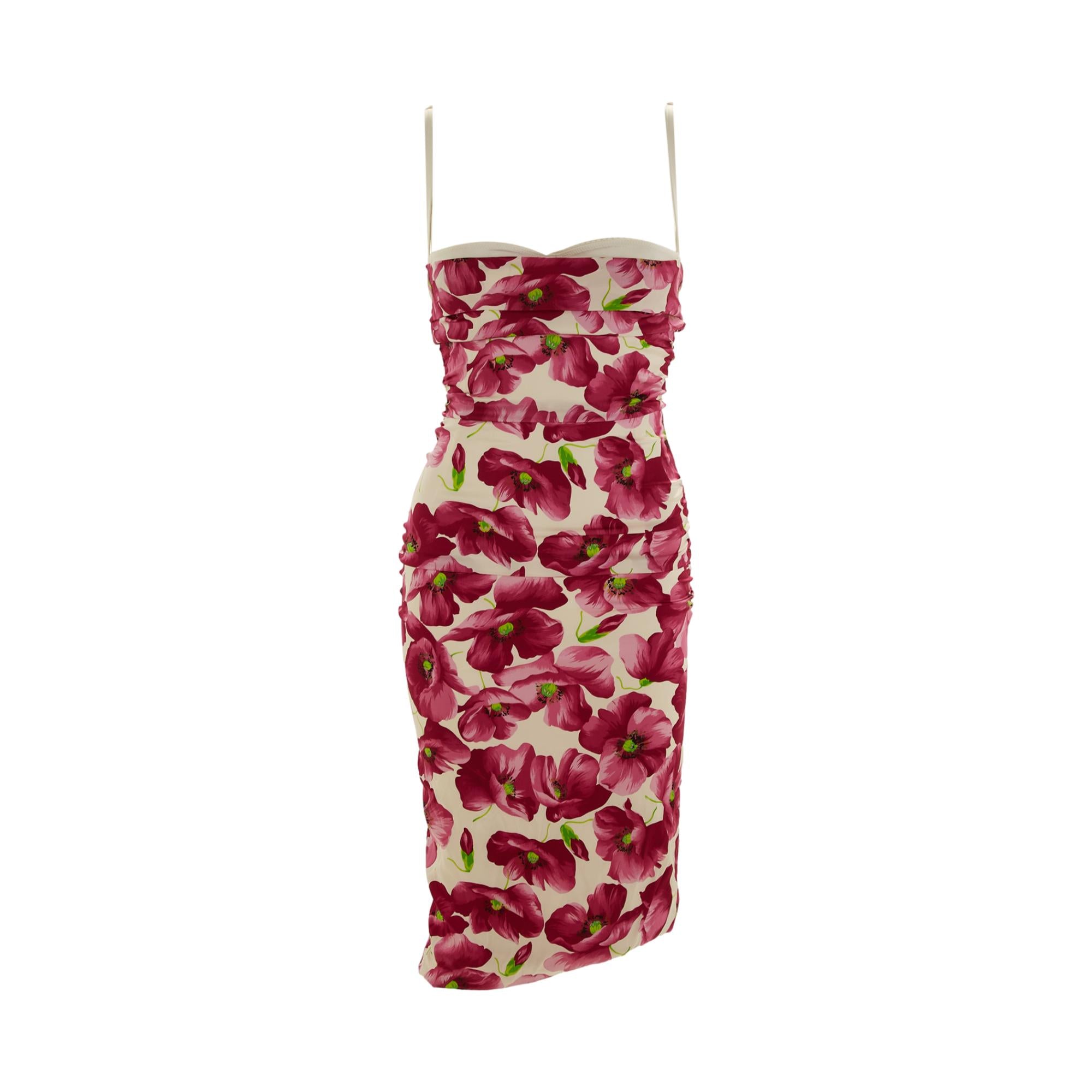 Dolce & Gabbana Pink Silk Floral Dress Dolce & Gabbana Pink Silk Floral Dress