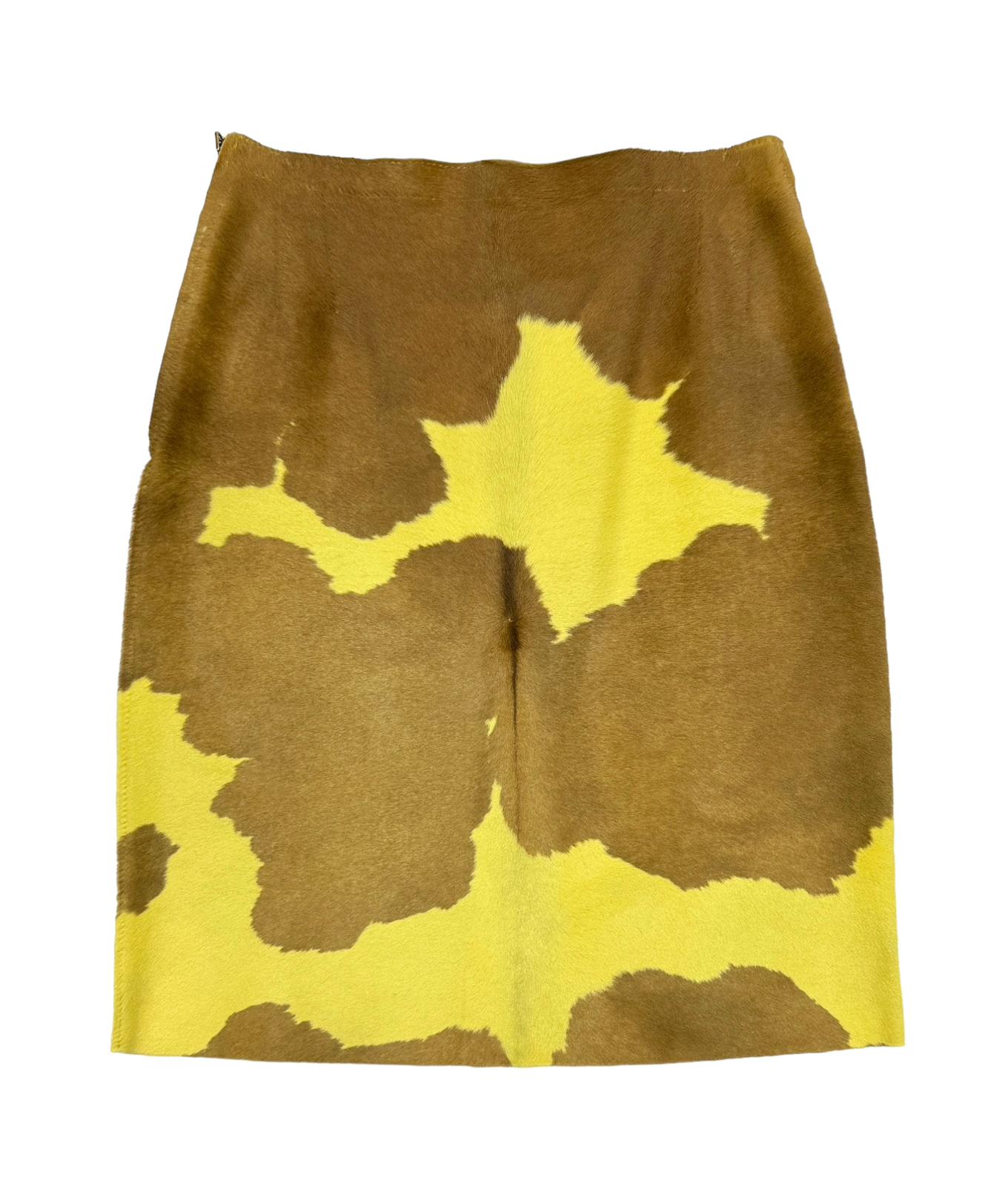 Fendi Yellow Cow Skirt