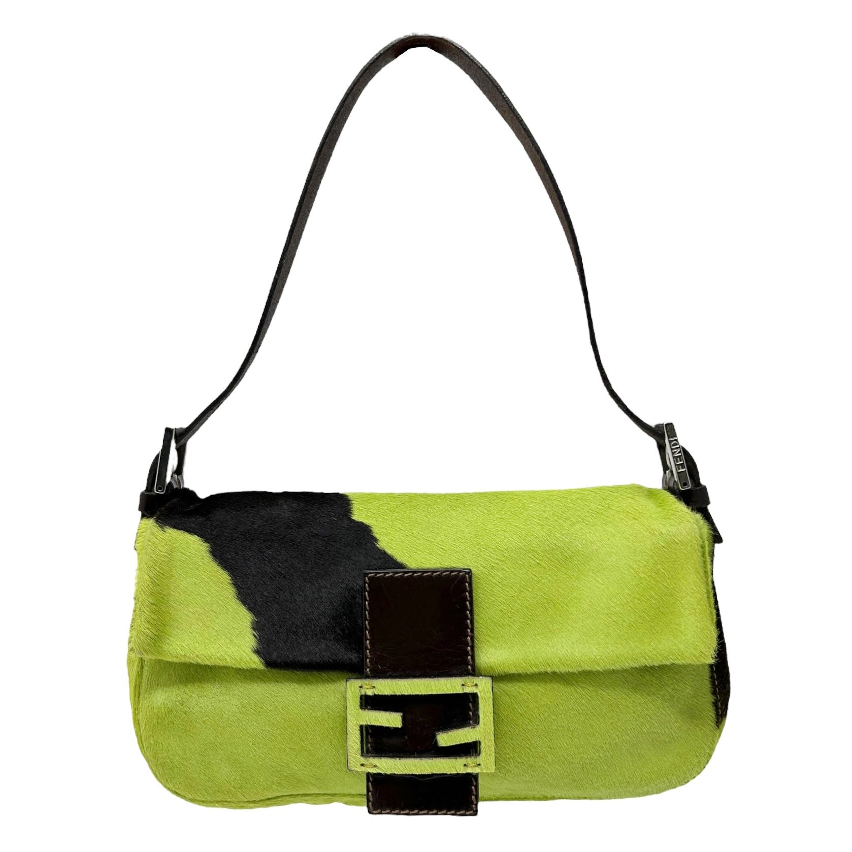 Treasures of NYC Fendi Orange Suede Baguette Shoulder Bag