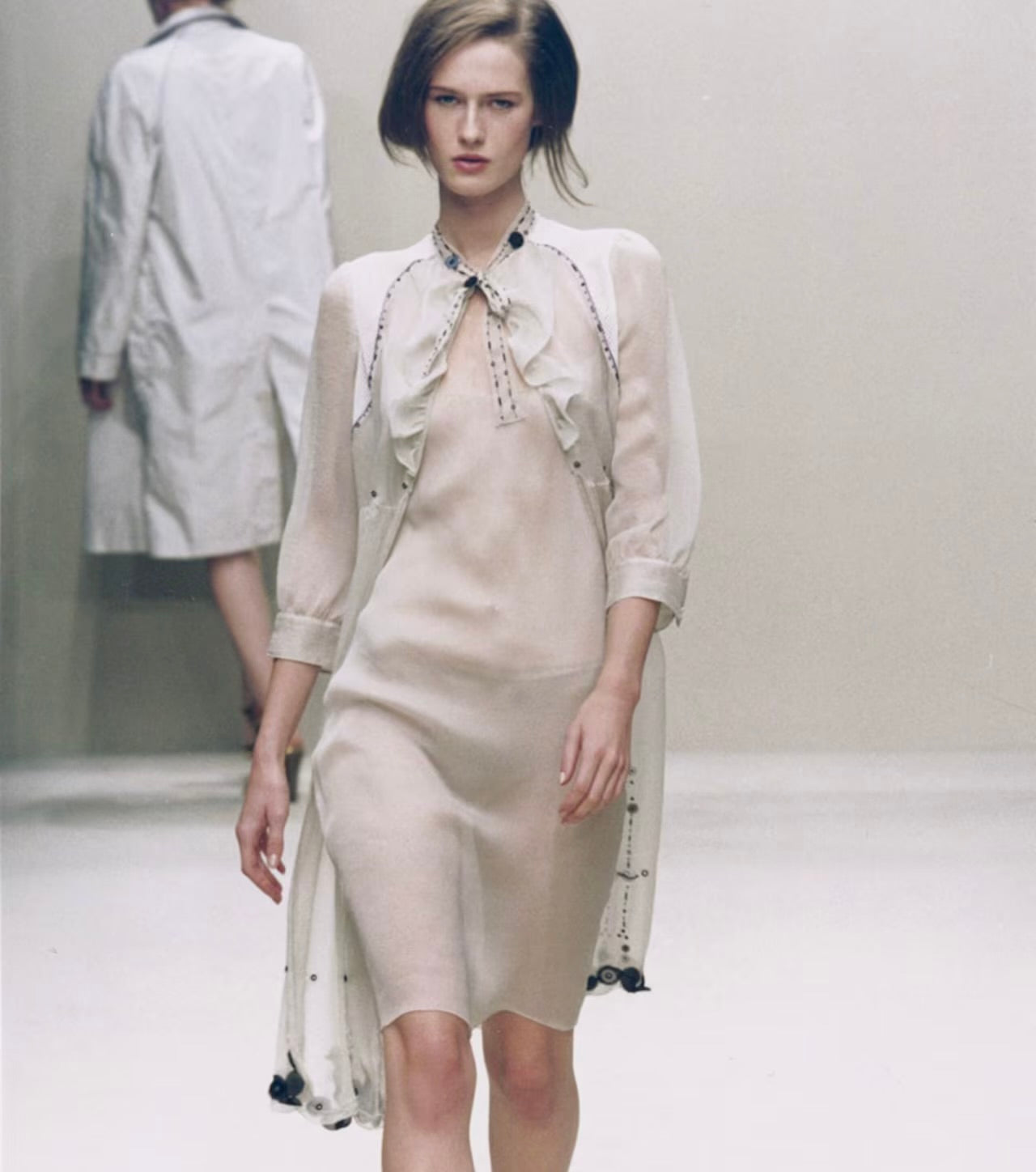 prada sheer dress Prada Spring 2006 100% Silk Dress 40 Archive Rare Pink Sz S XS Catwalk Runway