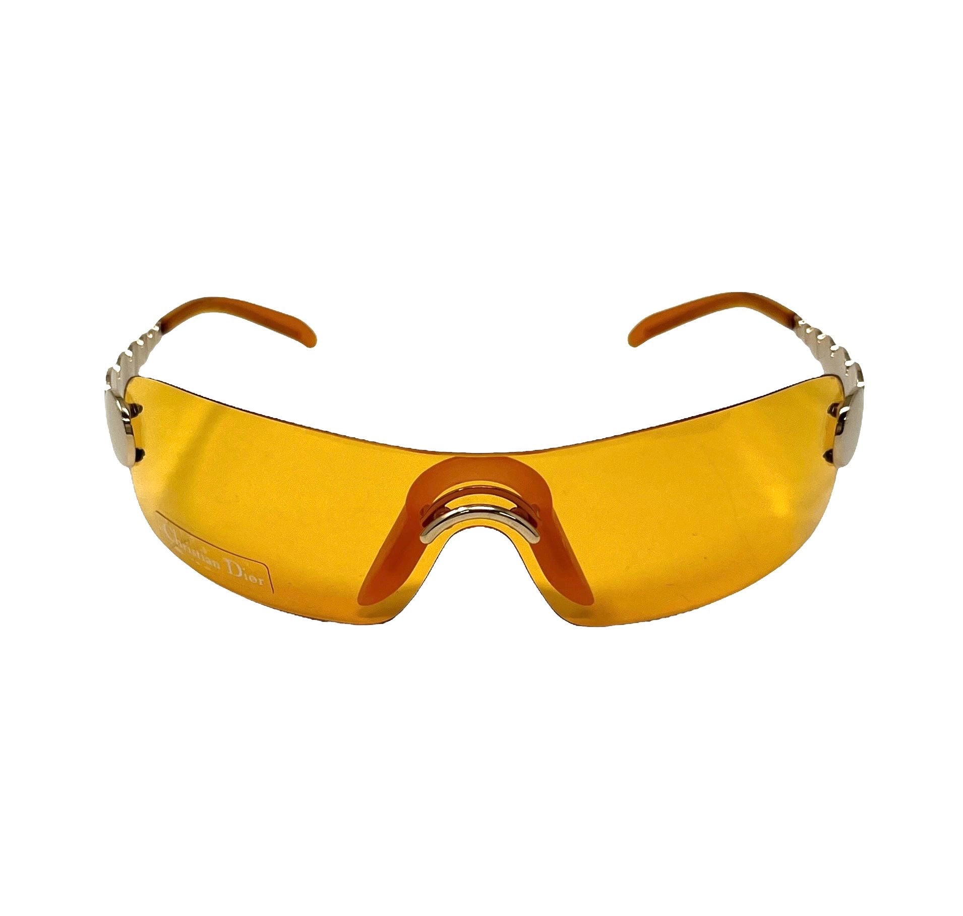 Dior Orange Logo Shield Rimless Sunglasses – Treasures of NYC