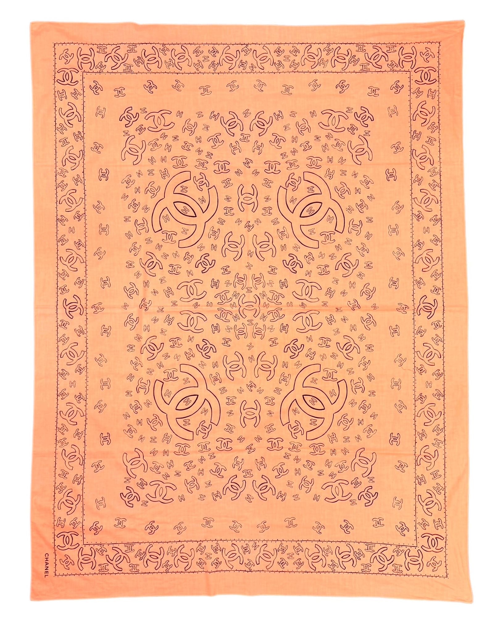 Chanel Orange Jumbo Logo Scarf – Treasures of NYC
