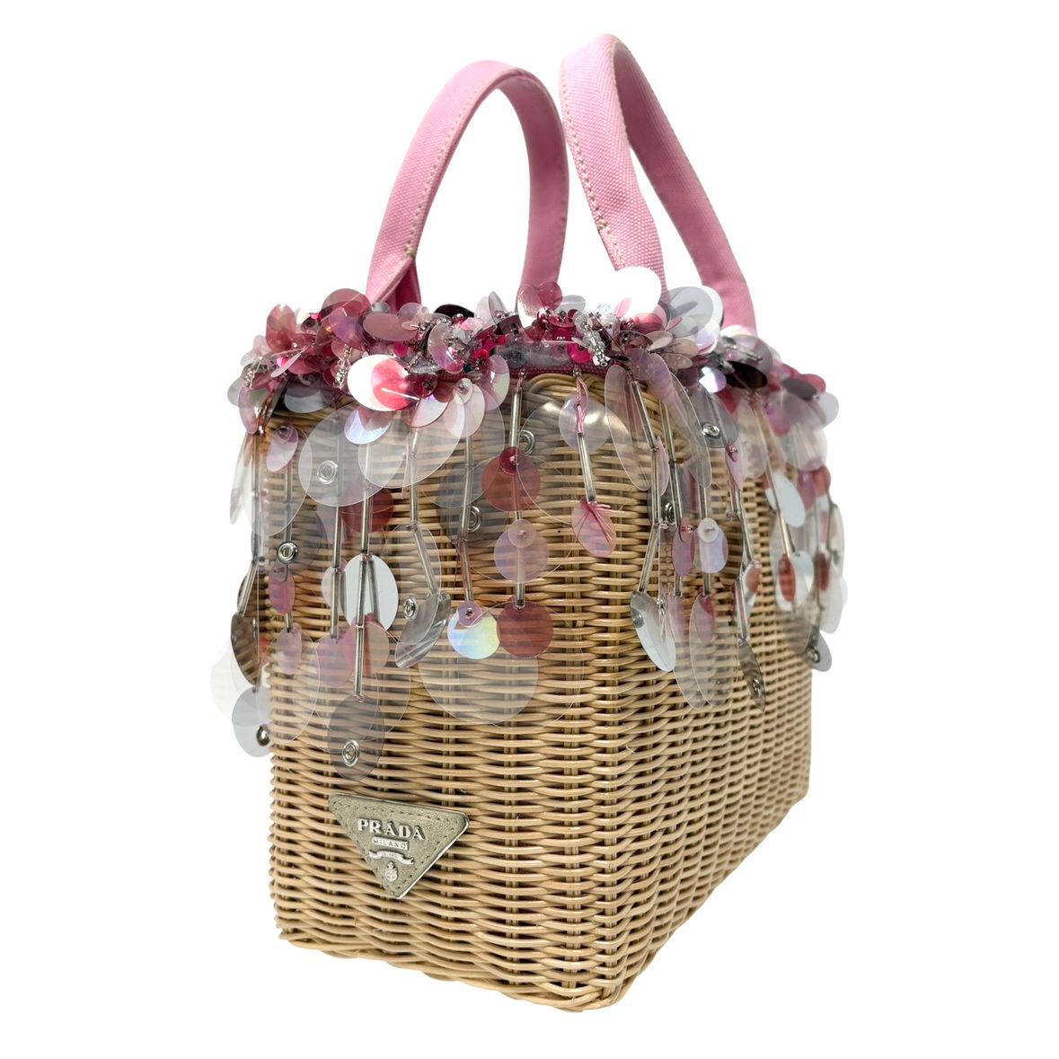 Prada Pink Sequin 2way Basket Bag – Treasures of NYC