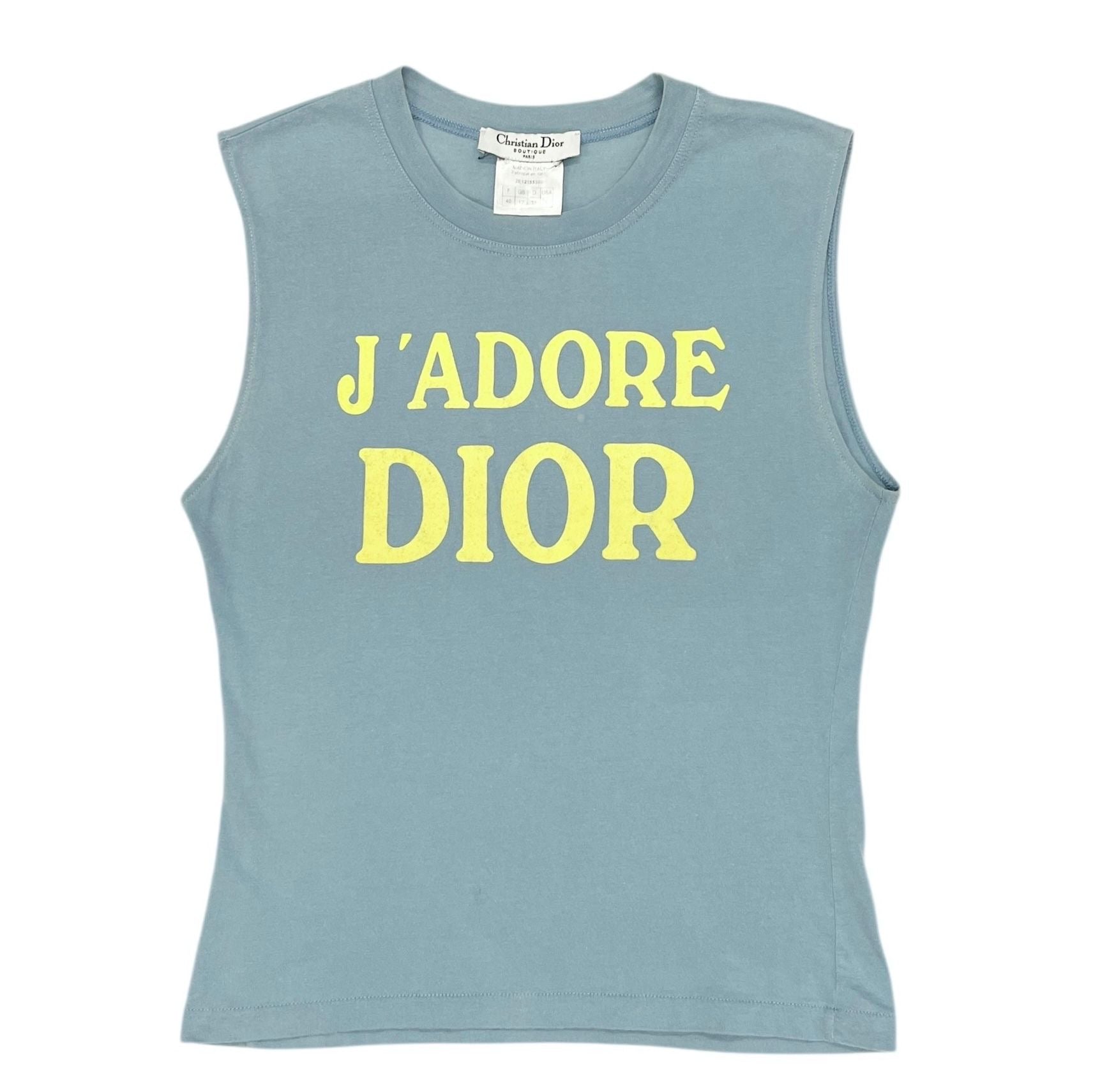 Dior 'J'Adore' Baby Blue + Yellow Tank – Treasures of NYC