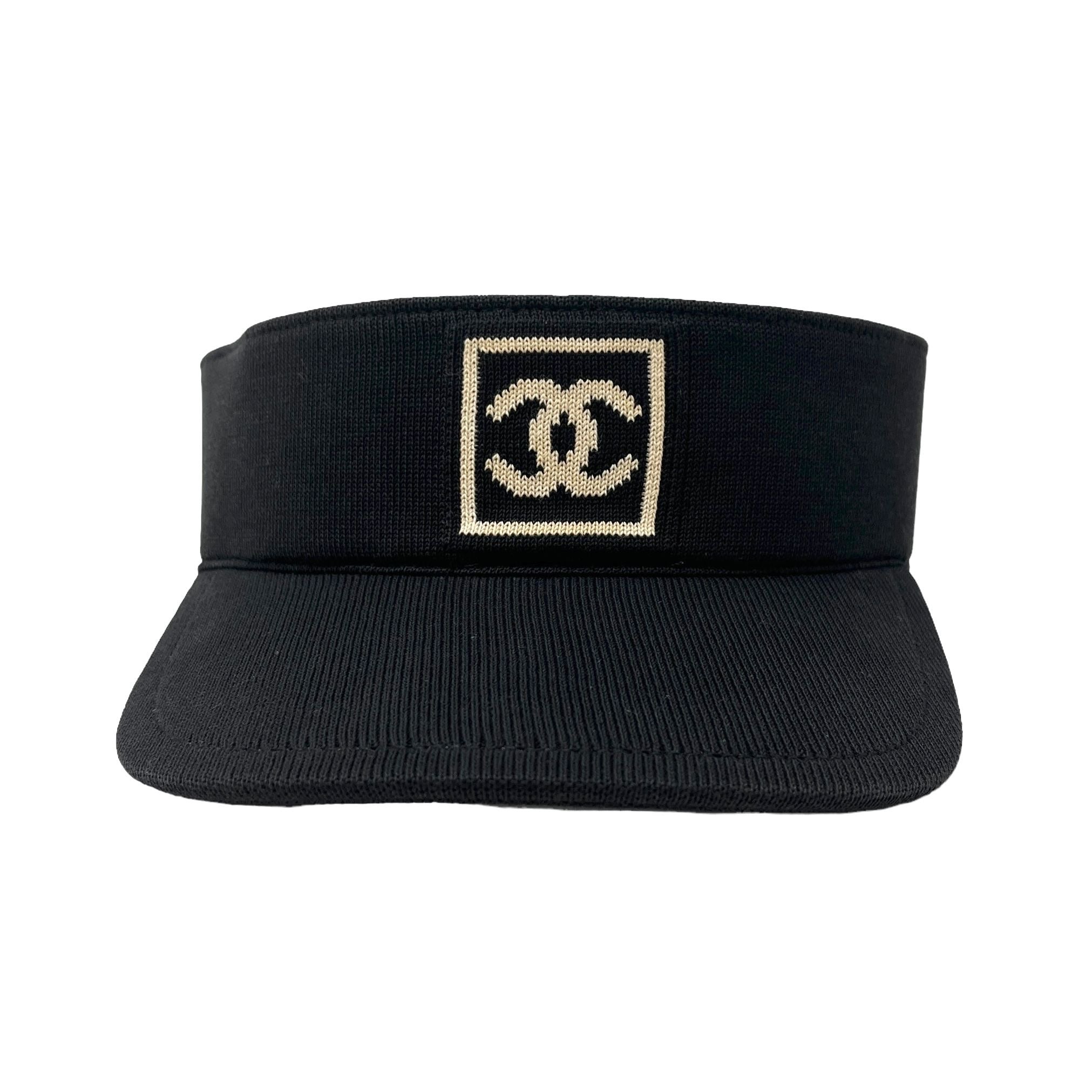 Chanel Black Knit Logo Visor – Treasures of NYC