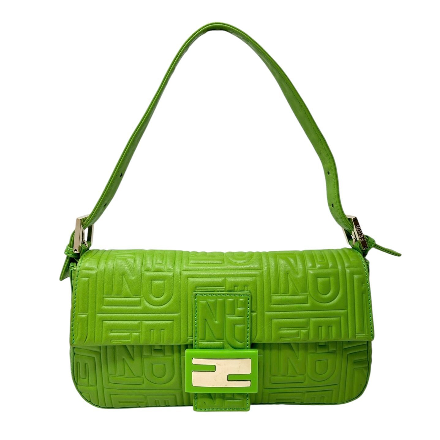 Fendi Bright Green Logo Baguette – Treasures of NYC
