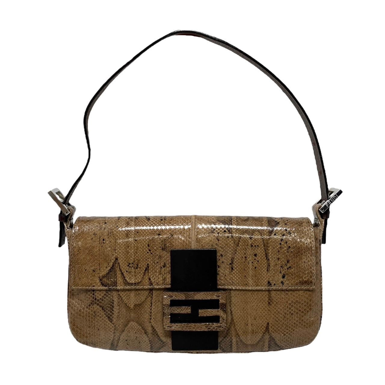 Treasures of NYC Fendi Iridescent Snakeskon Baguette