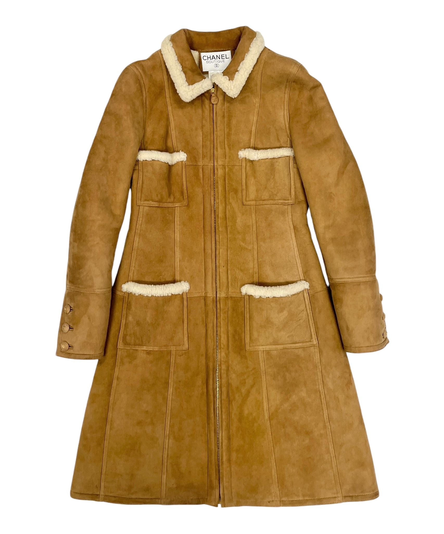 Chanel Suede Shearling Logo Jacket – Treasures of NYC