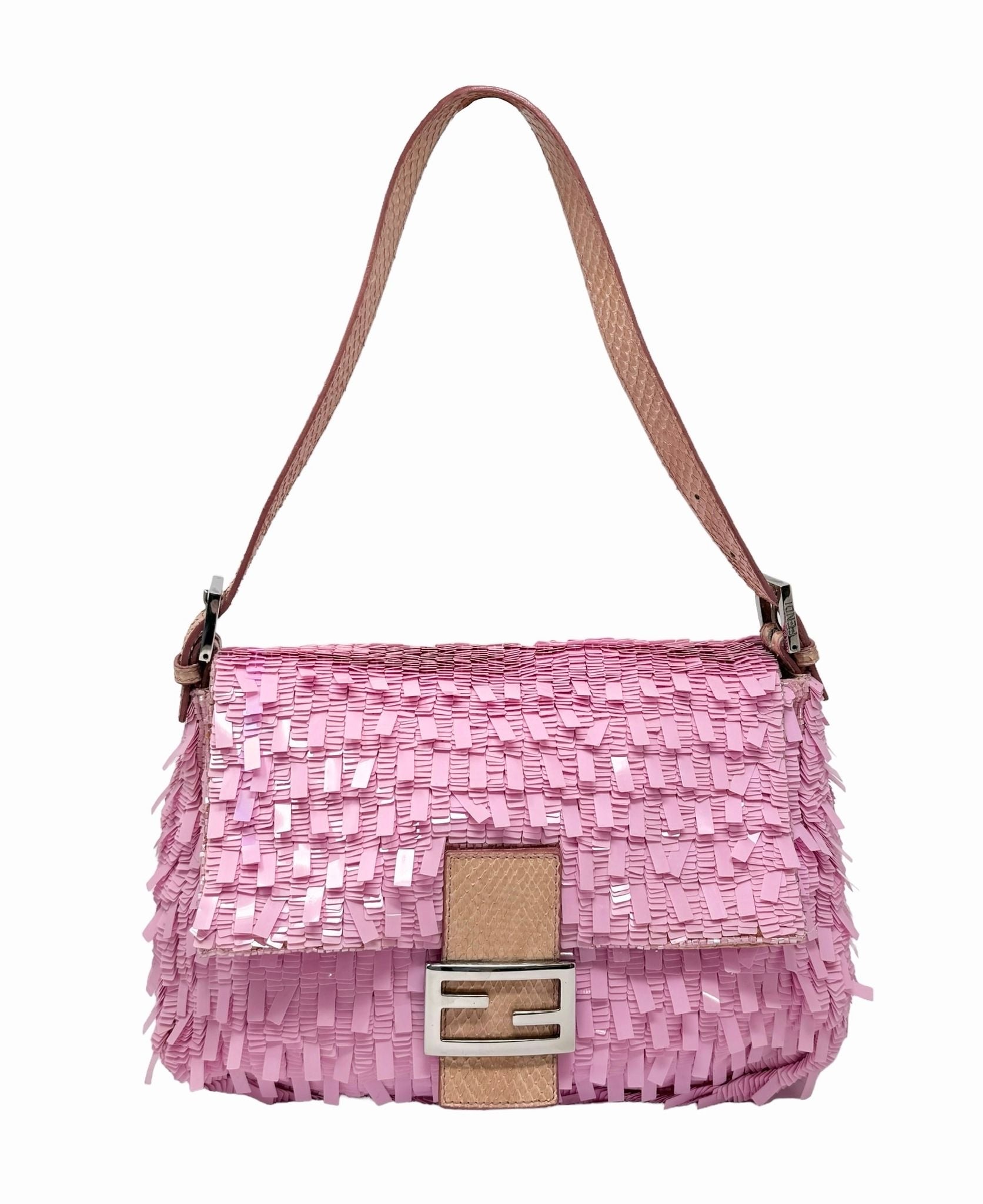 Fendi Pink Sequin Mama Baguette – Treasures of NYC