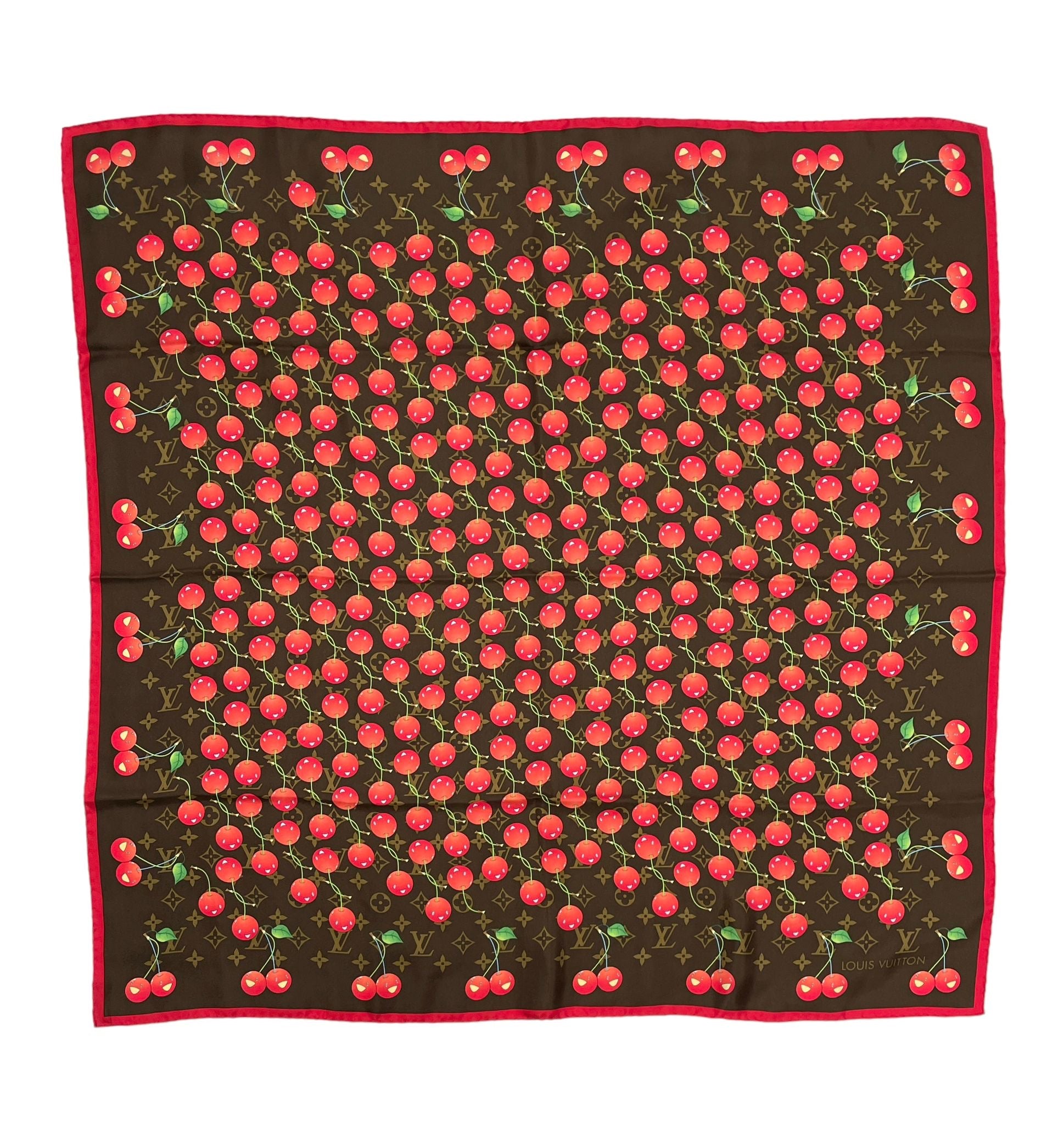 Louis Vuitton Monogram Cherry Scarf – Treasures of NYC