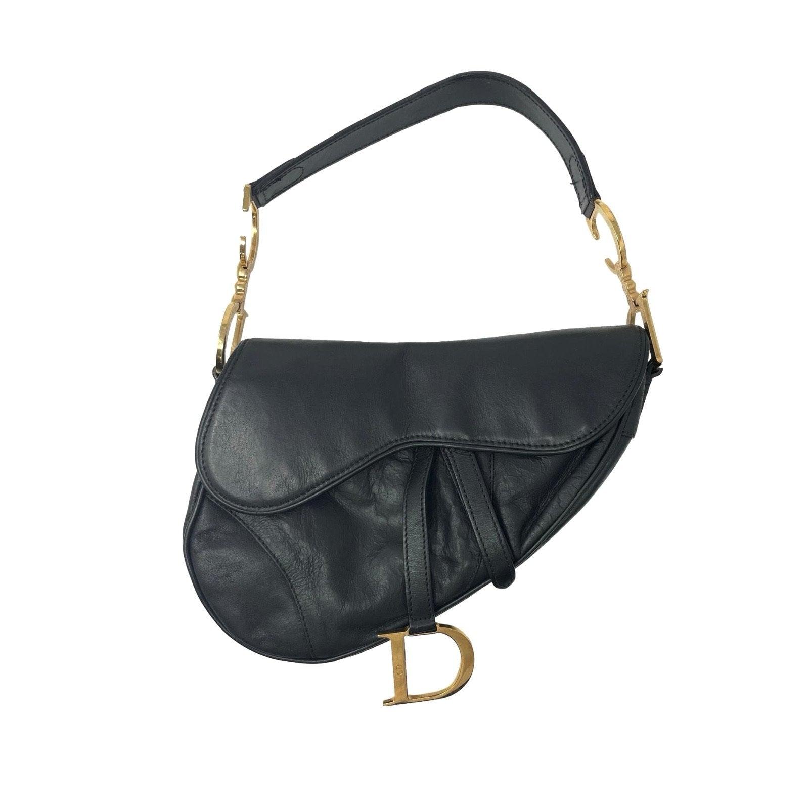 Dior saddle bag vintage black Clearance