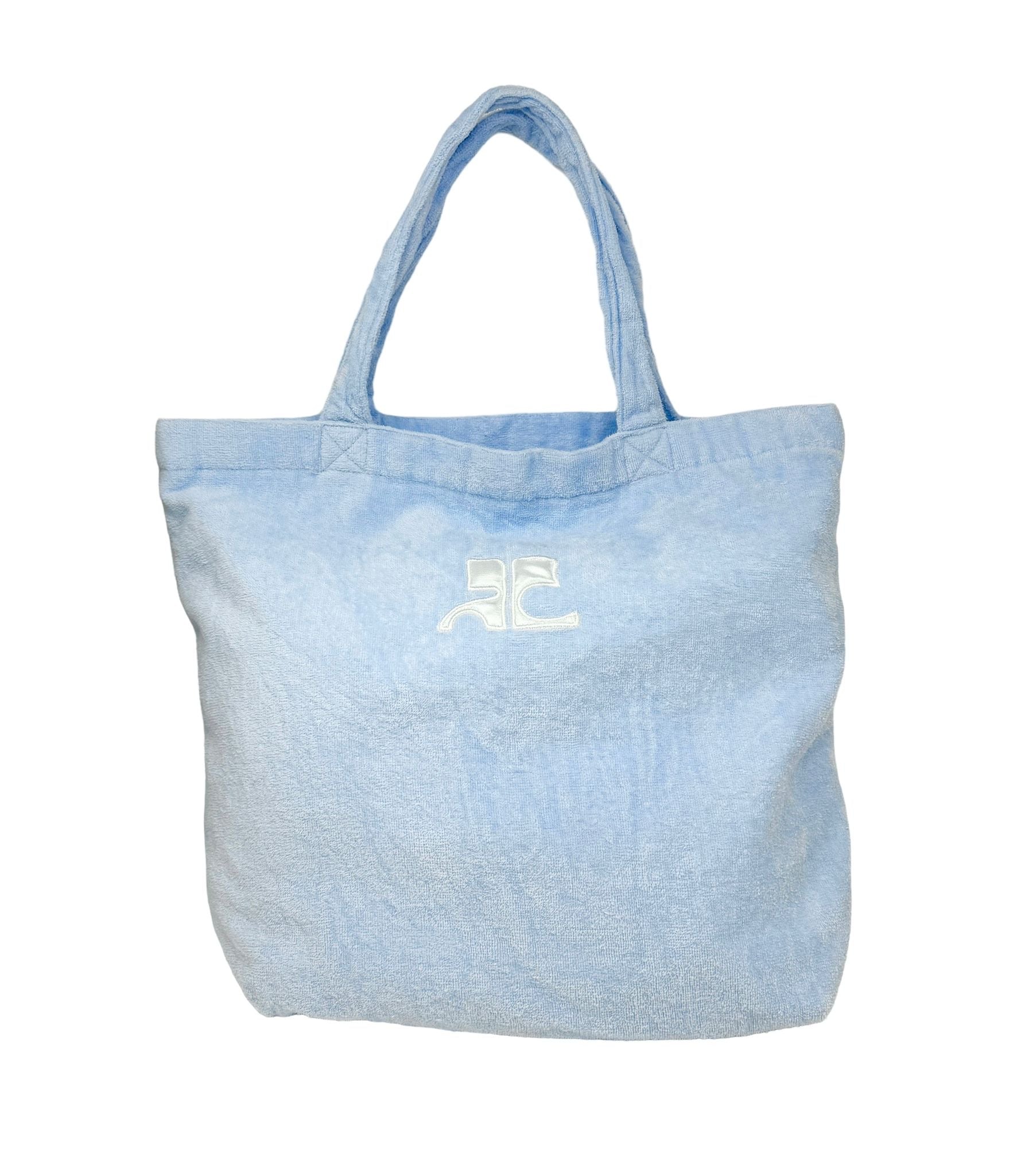 Courreges Baby Blue Terry Cloth Tote