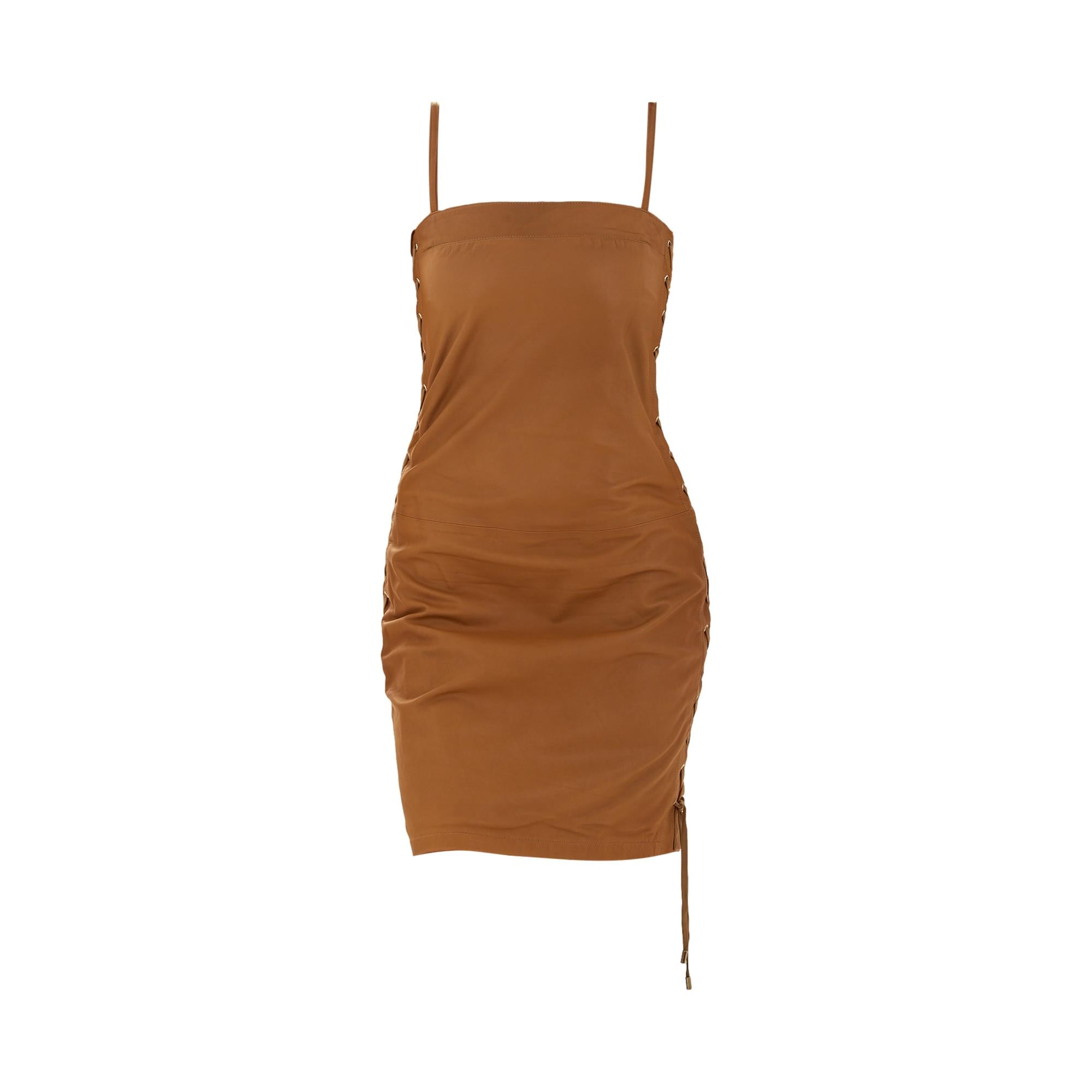 gucci lace up dress Lace-Up Sheath Dress, 2002 - Gucci