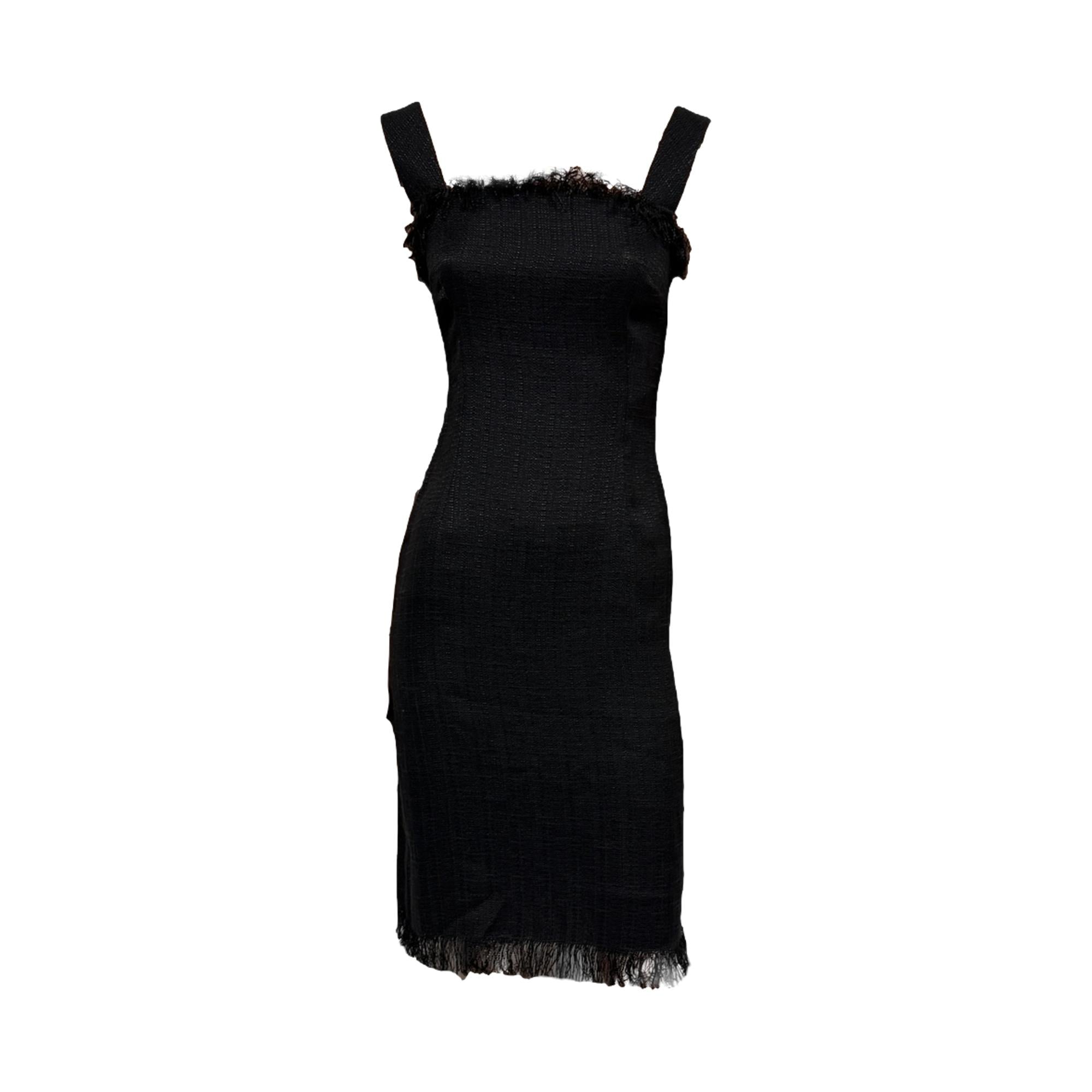 Dolce & Gabbana Black Fringe Dress Treasures of NYC Dolce & Gabbana Black Fringe Dress Treasures of NYC