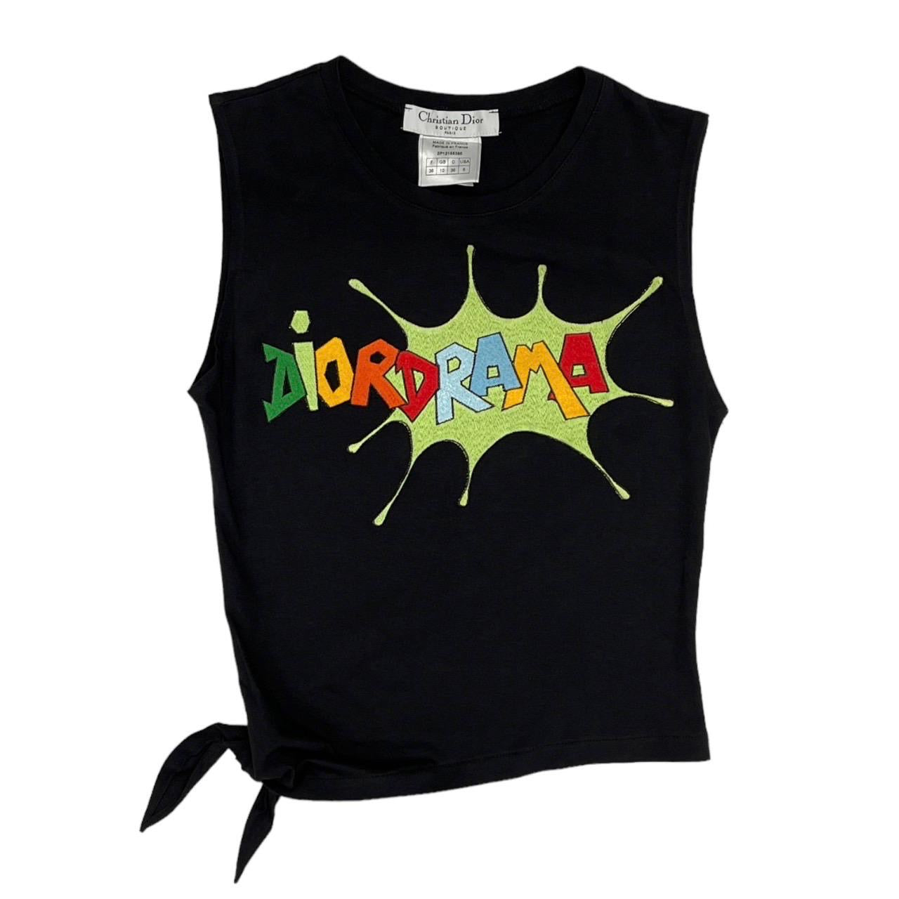 ク*ロ様 Christian Dior ‘DIORDRAMA’ ロゴ タンクトッ Dior Black 'Diordrama' Logo Tank – Treasures of NYC