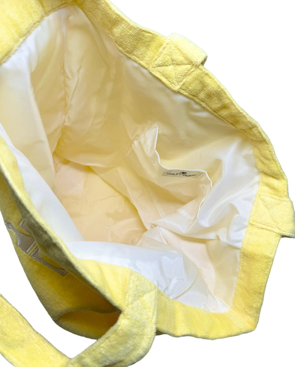 Courreges Yellow Terry Cloth Tote