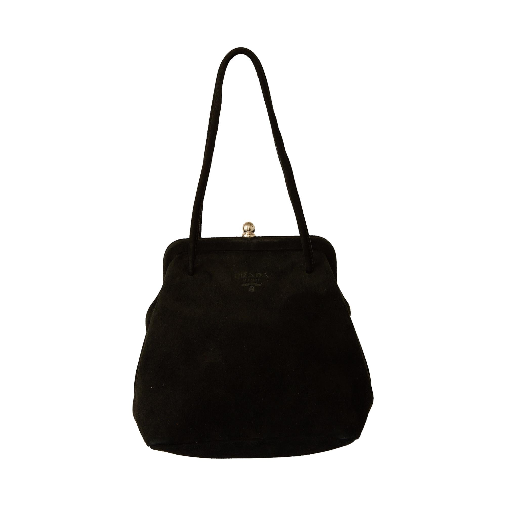 Prada Black Suede Mini Bag – Treasures of NYC
