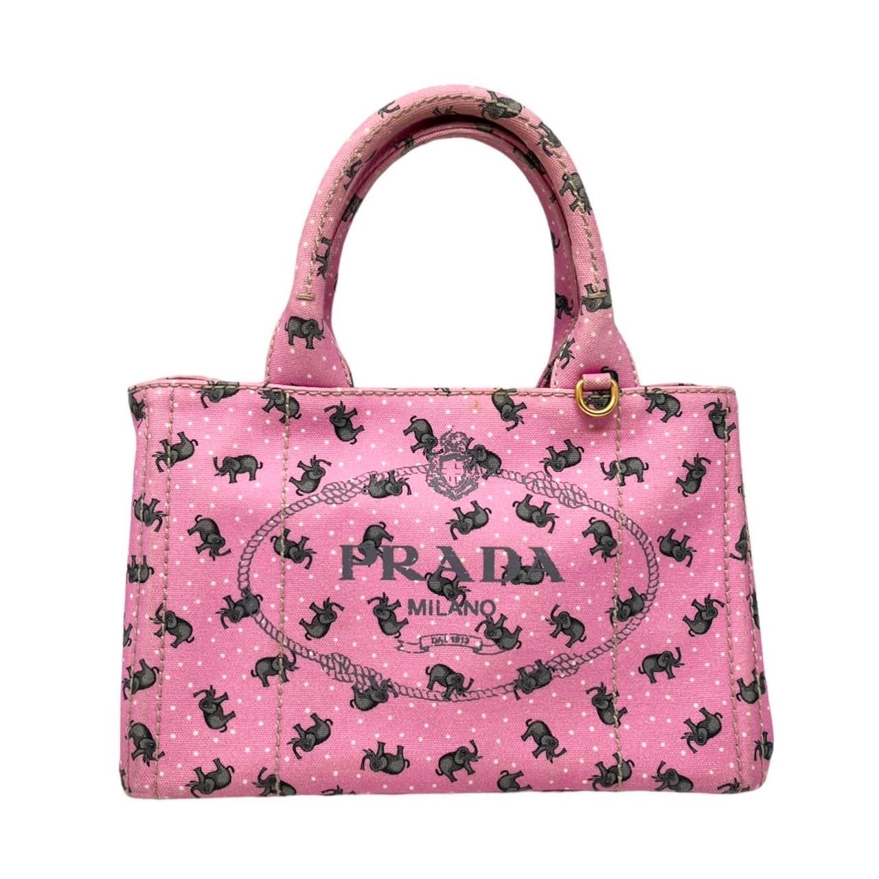 Prada Pink Elephant Print Top Handle Bag – Treasures of NYC