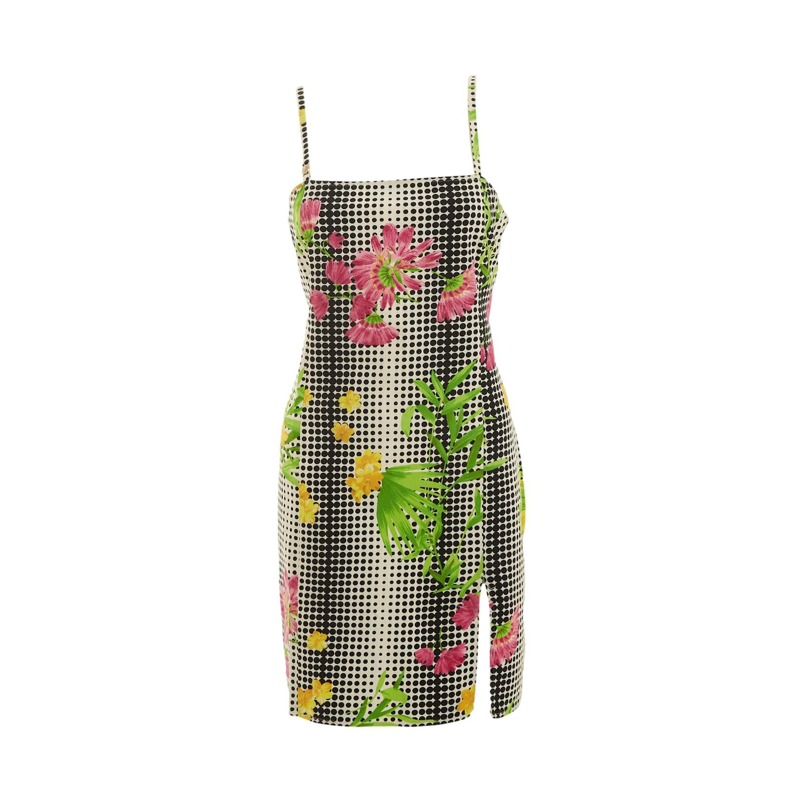 Versace Floral Polkadot Mini Dress Treasures of NYC Versace Floral Polkadot Mini Dress Treasures of NYC