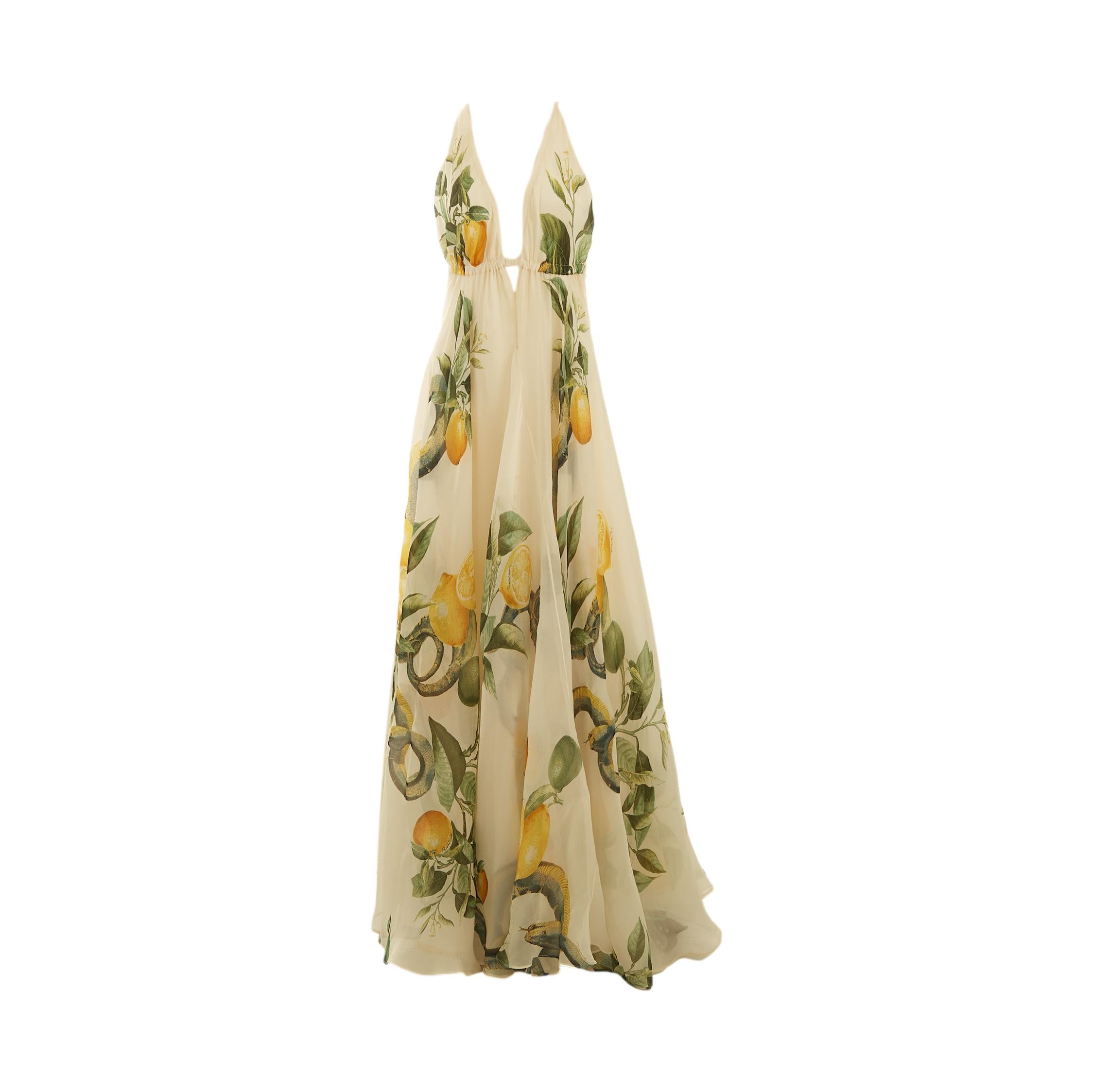 Roberto Cavalli Lemon Print Dress  Treasures of NYC