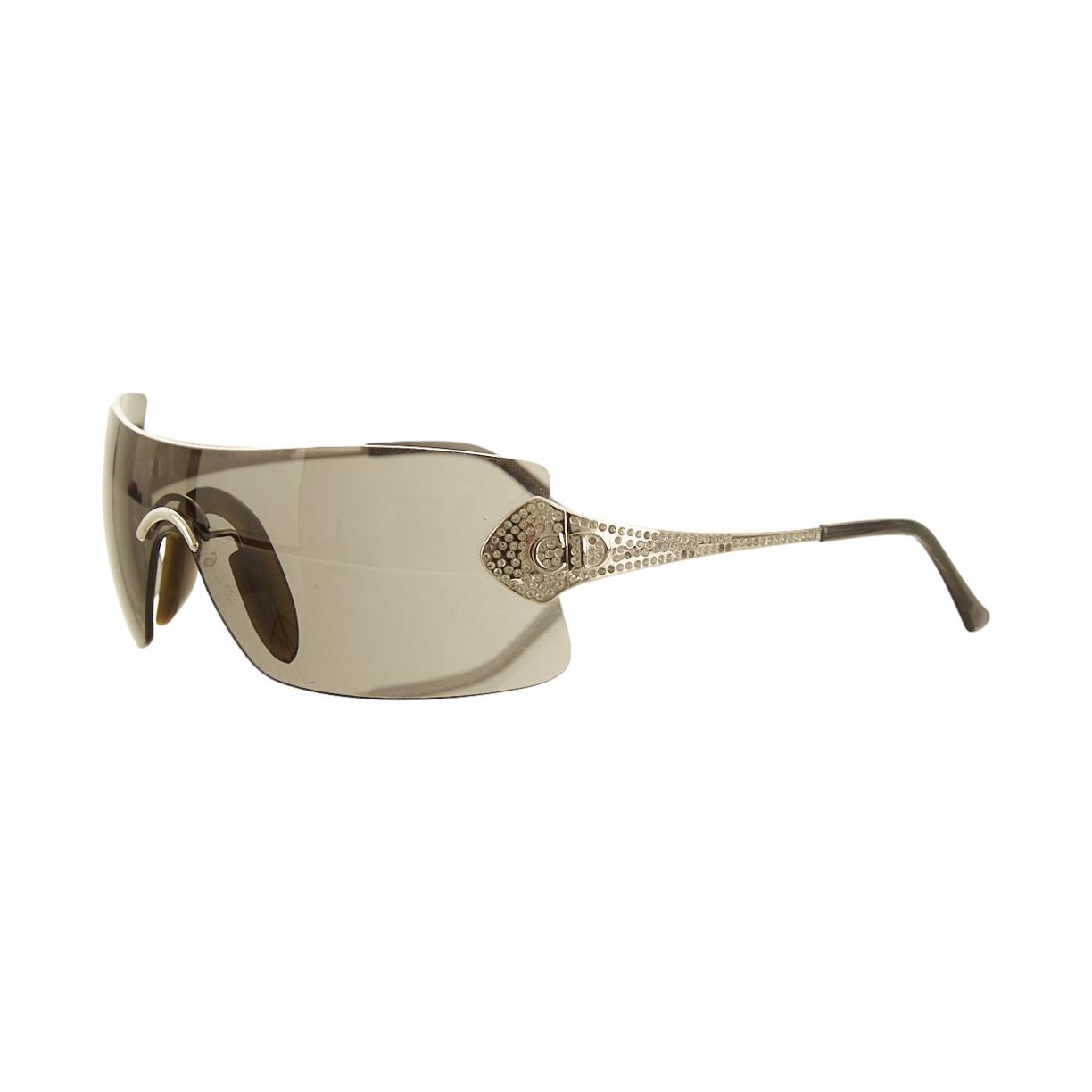 Dior Black Rhinestone Logo Shield Sunglasses – Treasures of NYC display picture 1