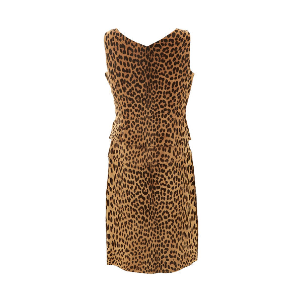 Fendi Cheetah Print Calf Hair Skirt Set