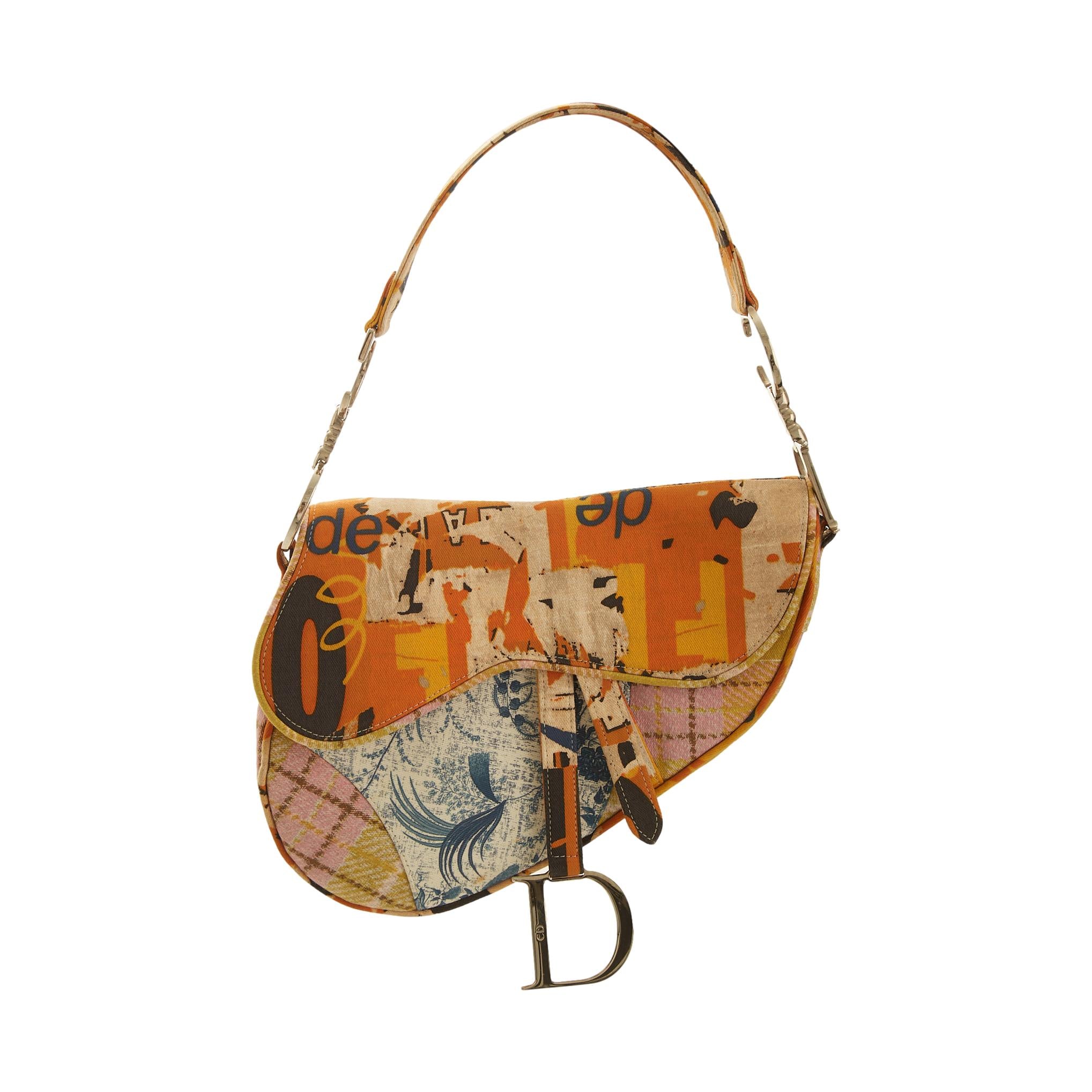 Vintage Dior Orange Print Mini Saddle 2way Bag – Treasures of NYC