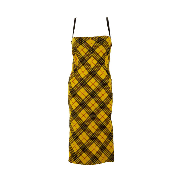 Dolce & Gabbana Yellow Plaid Dress