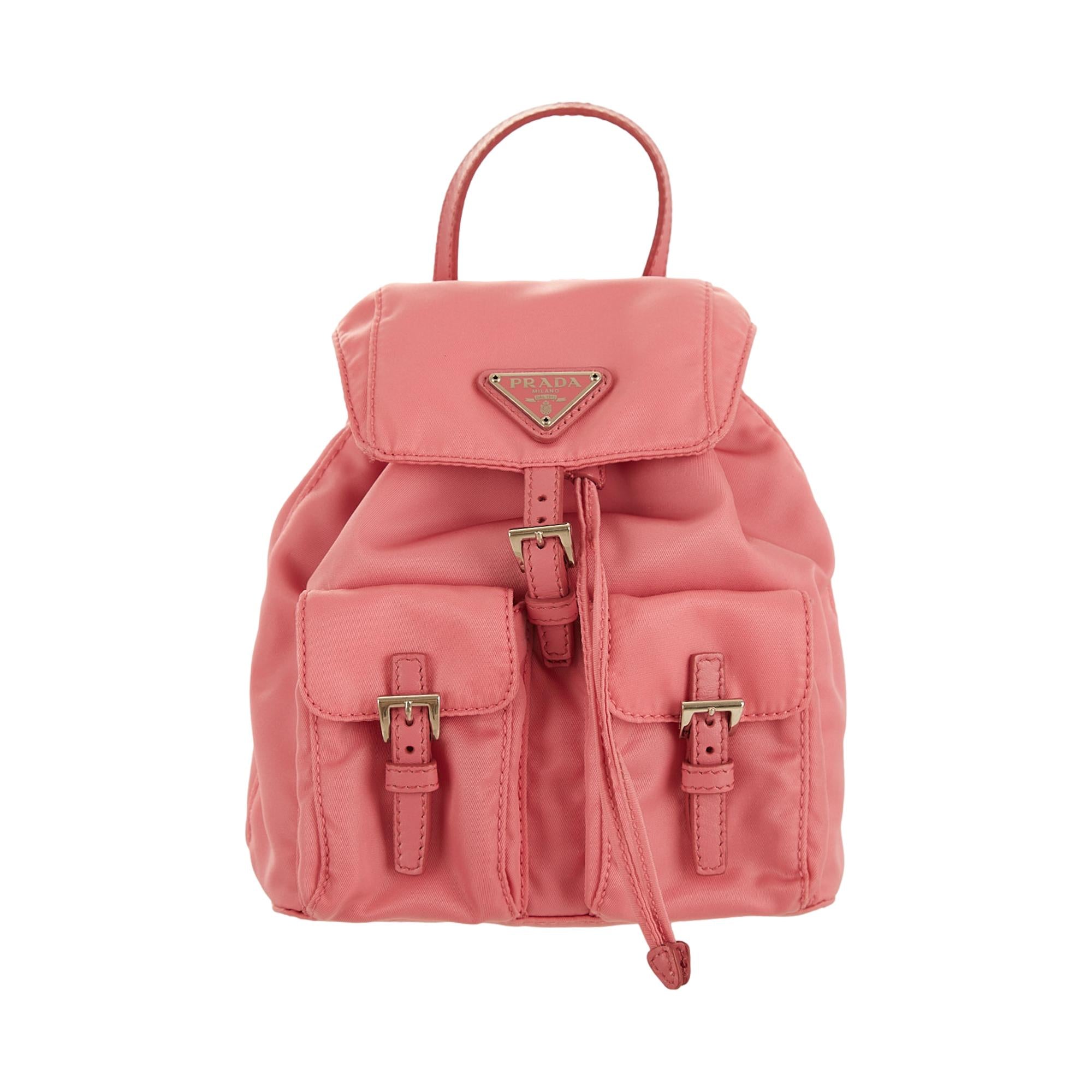 Prada Pink Mini Nylon Backpack – Treasures of NYC