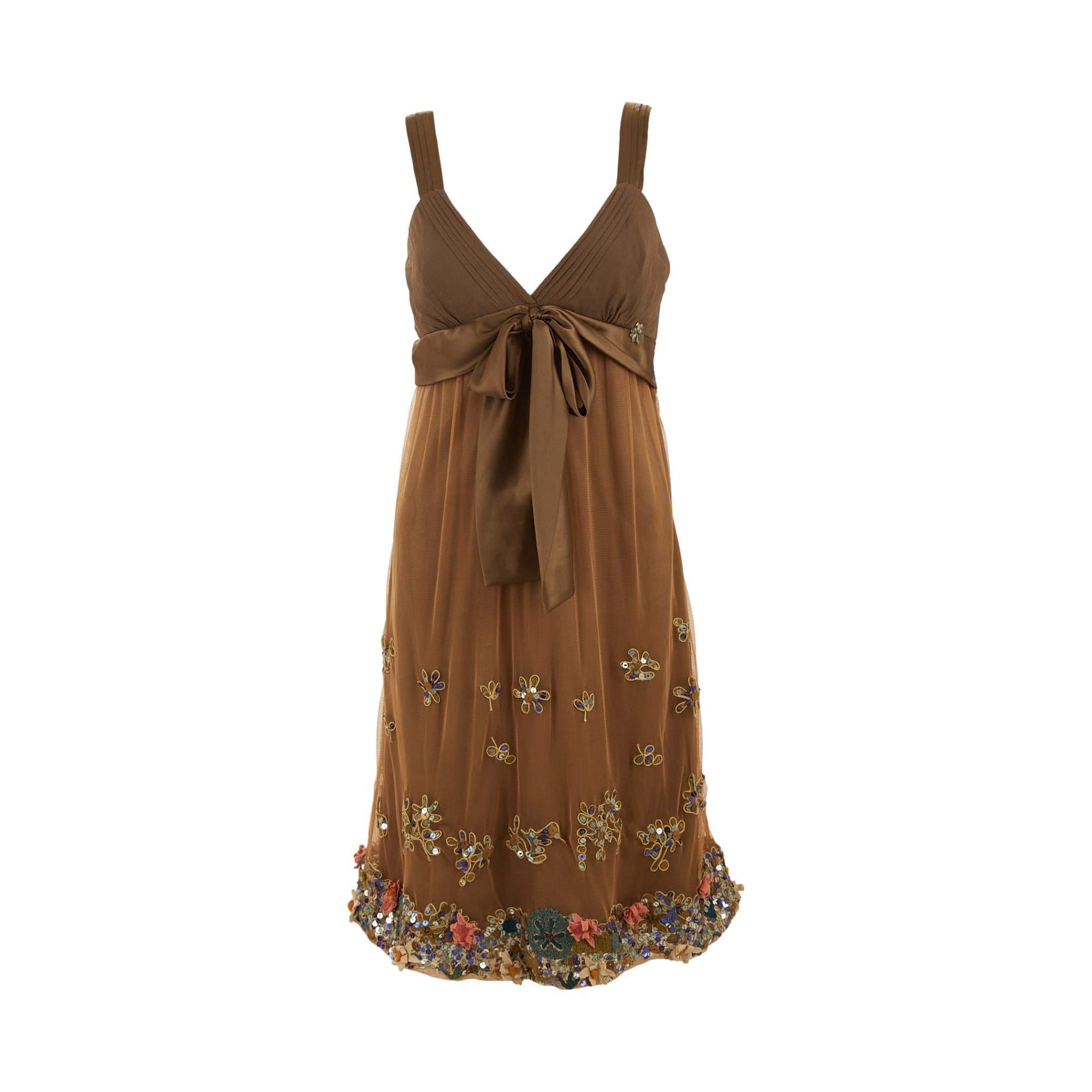 Galliano Green Floral Sequin Dress – Treasures of NYC