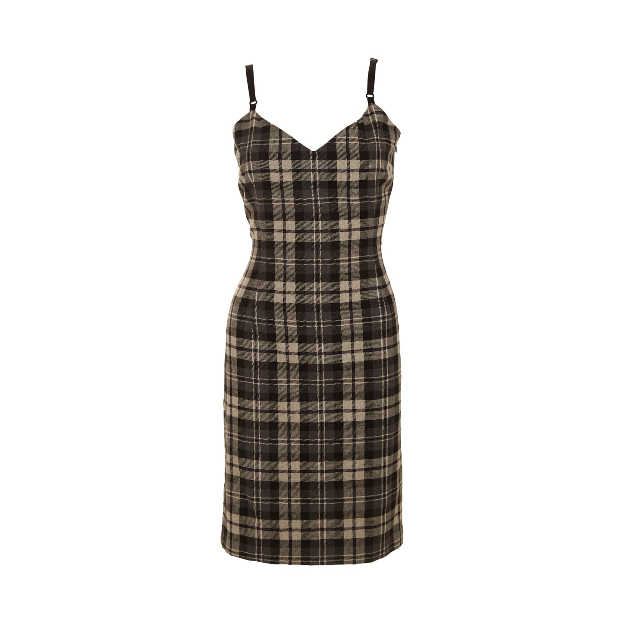 Dolce & Gabbana Black Plaid Dress Dolce & Gabbana Black Plaid Dress