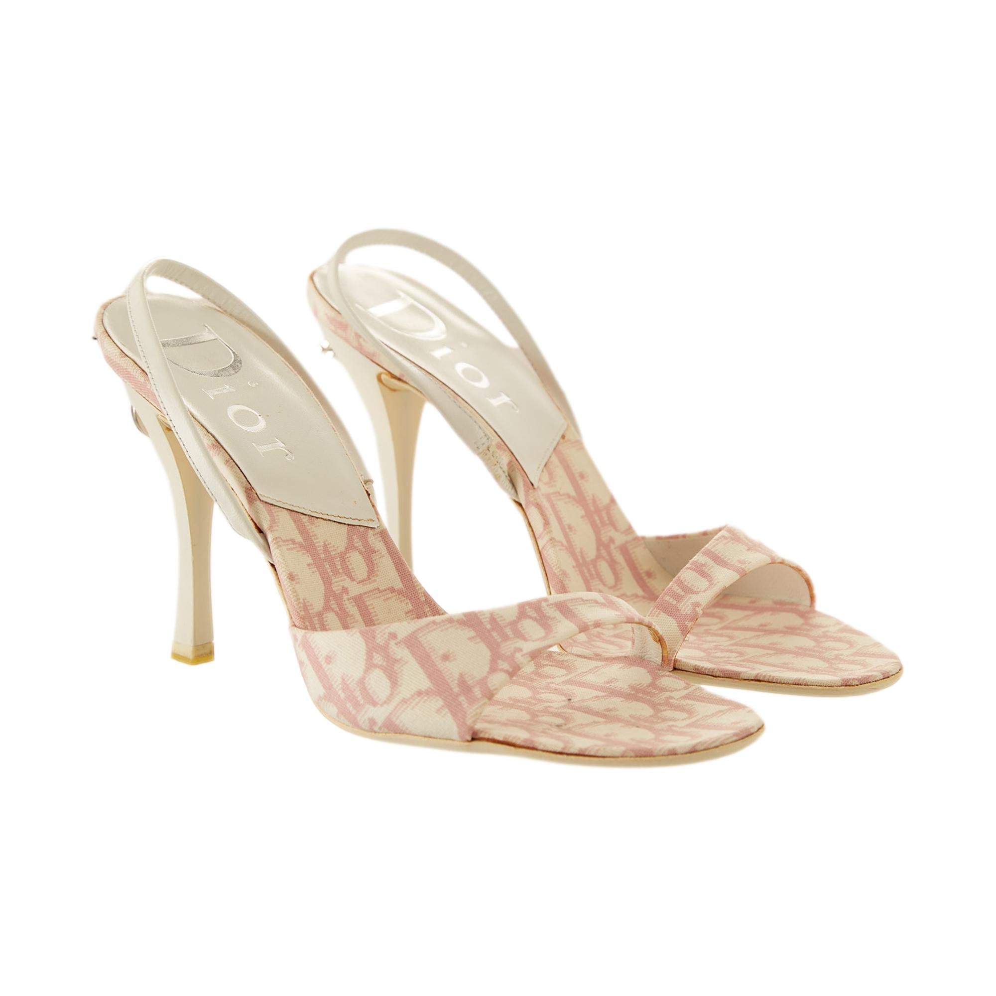 Dior Pink Logo Slingback Heels â Treasures of NYC