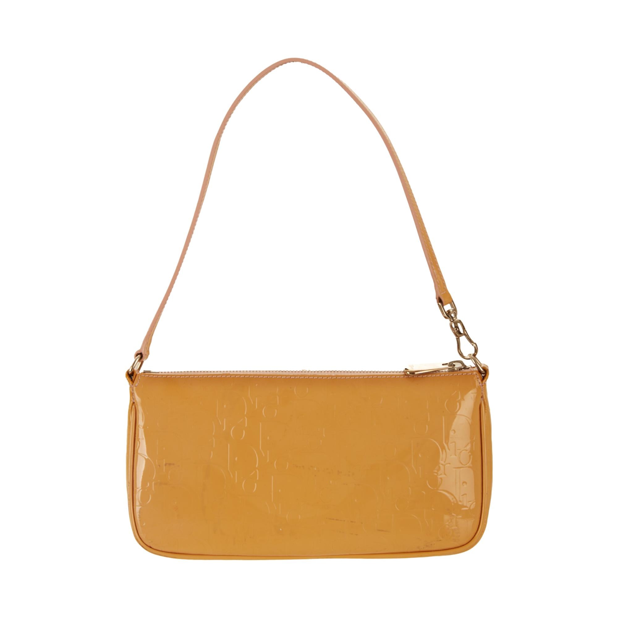 Dior Yellow Logo Shoulder Bag