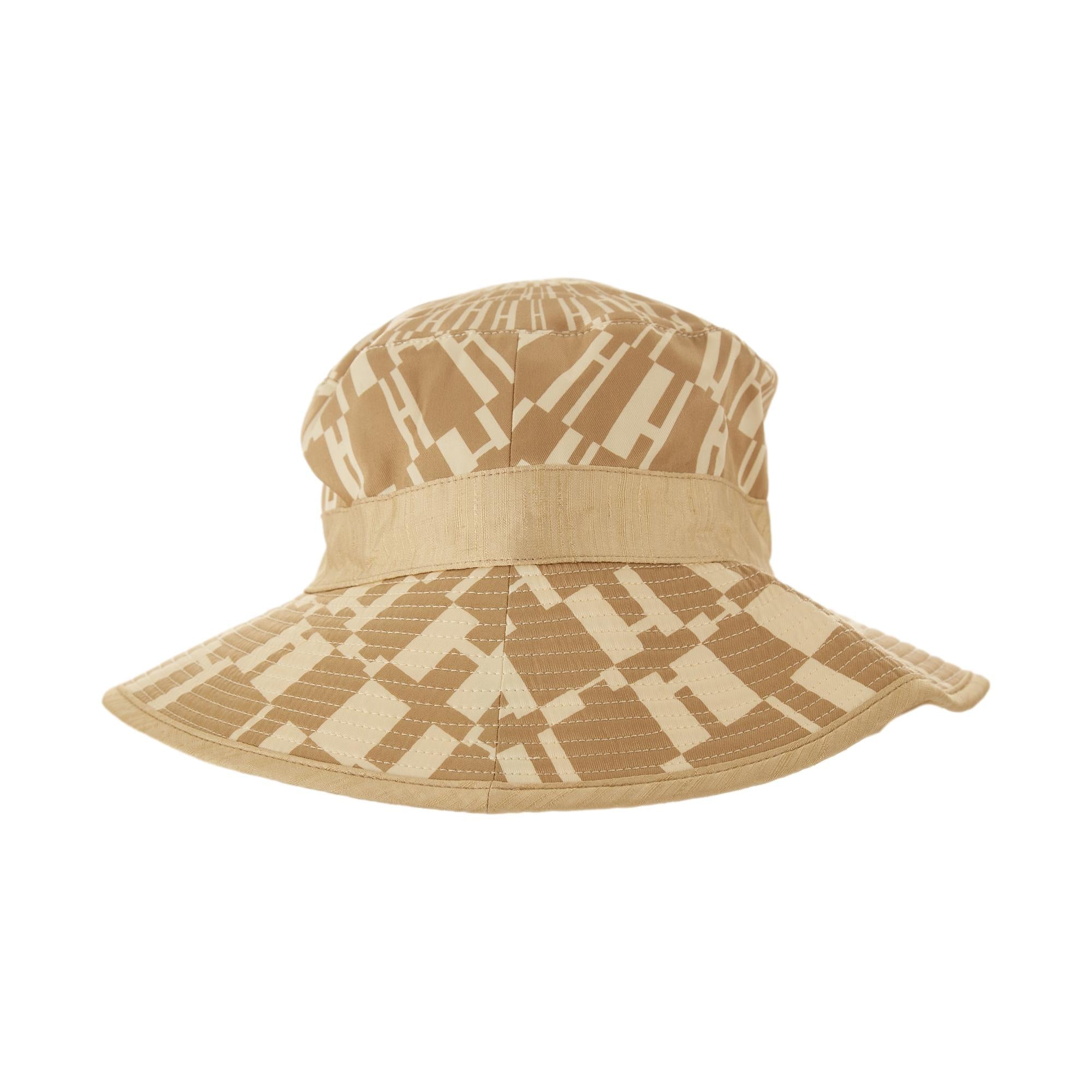Beige Hermes bucket hat Hermes Straw Silk Cotton Harper Bloom Bucket Hat 58 Naturel  main image 4