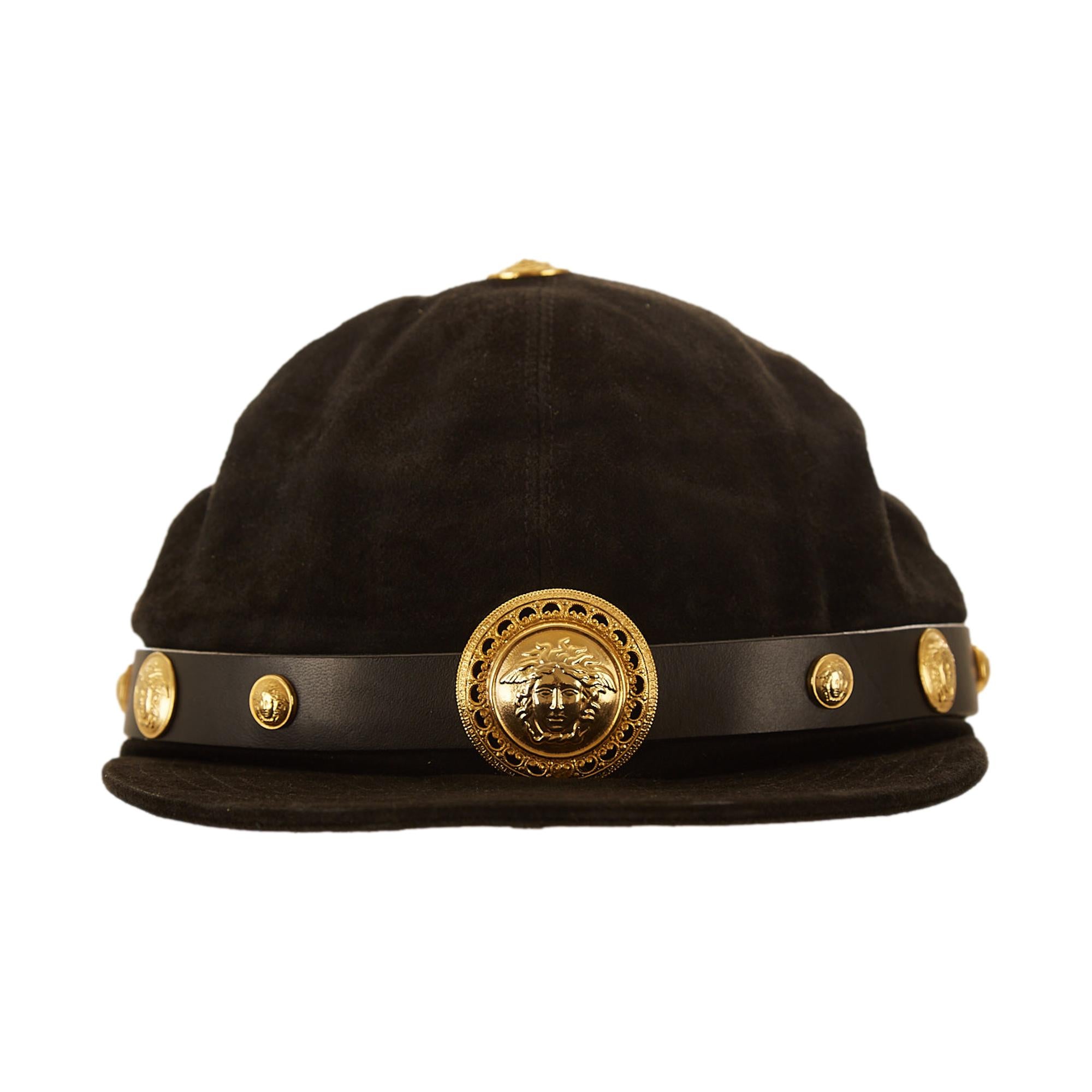 Versace Black Suede Hat