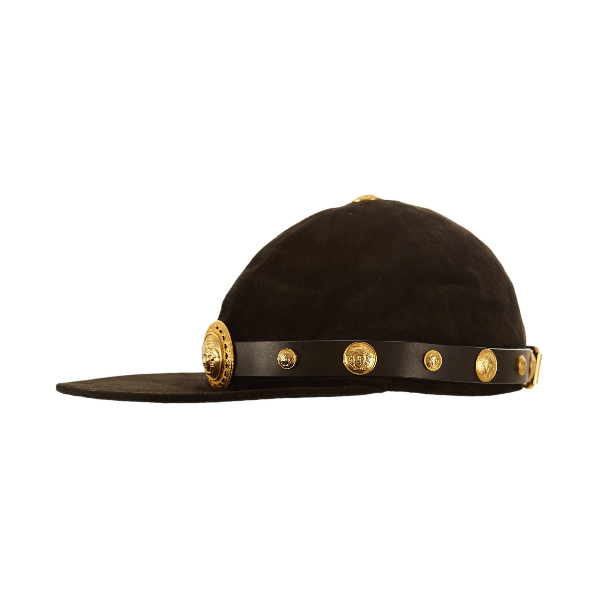 Versace Black Suede Hat