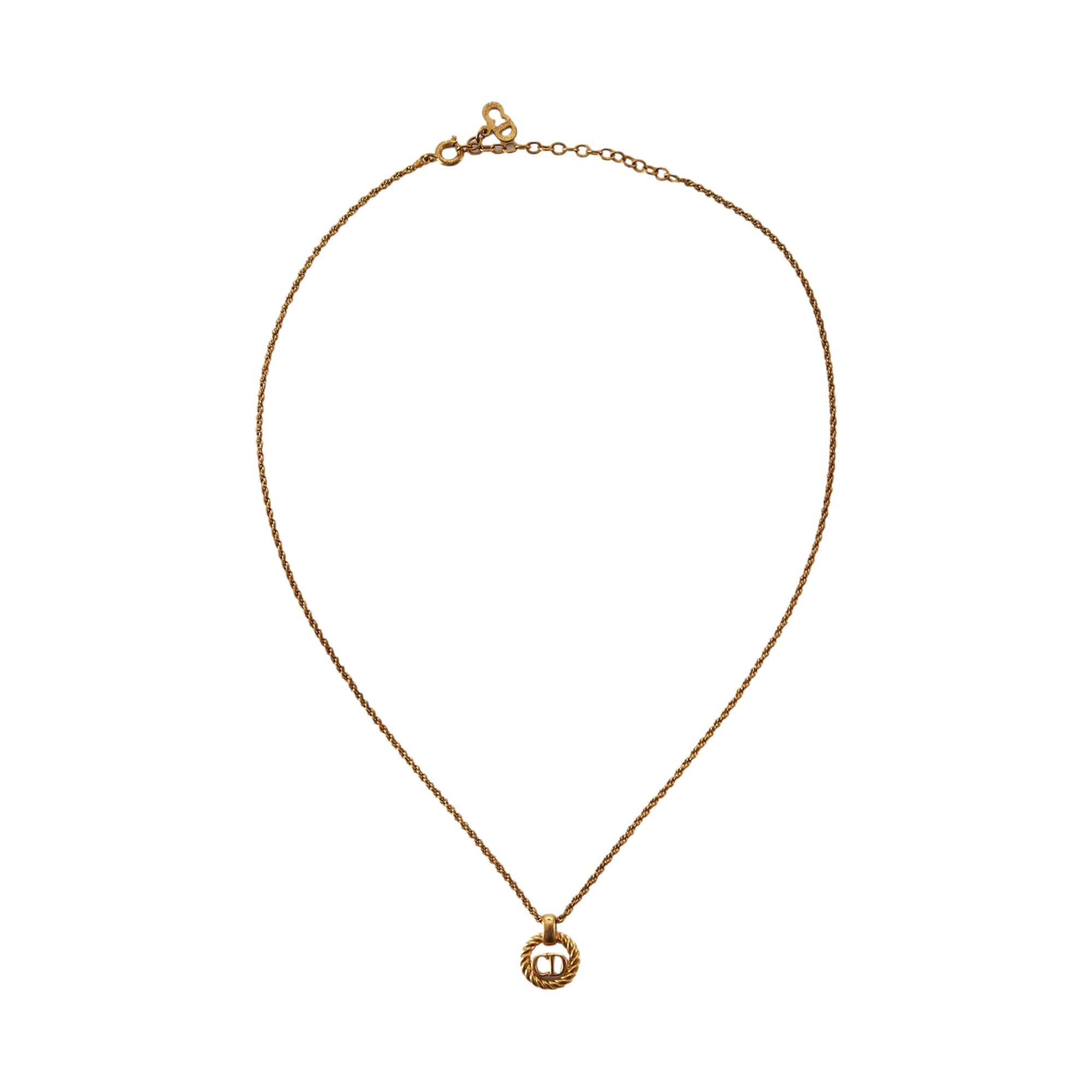 Dior Gold Circle 'CD' Necklace – Treasures of NYC