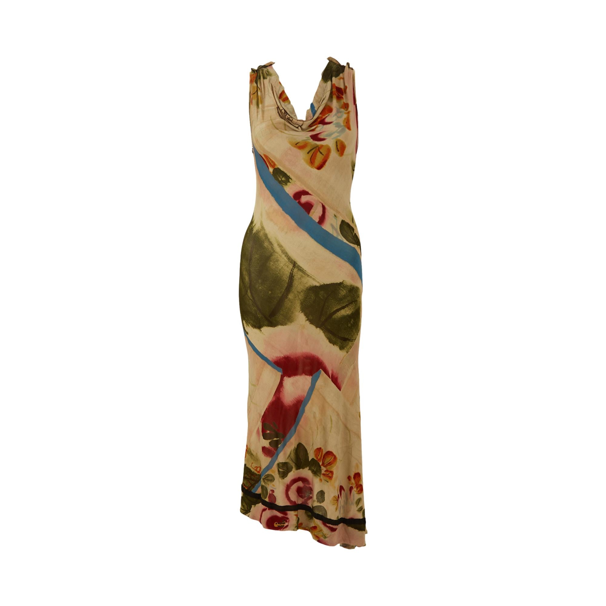 Jean Paul Gaultier Floral Print Long Dress Treasures of NYC Jean Paul Gaultier Floral Print Long Dress Treasures of NYC