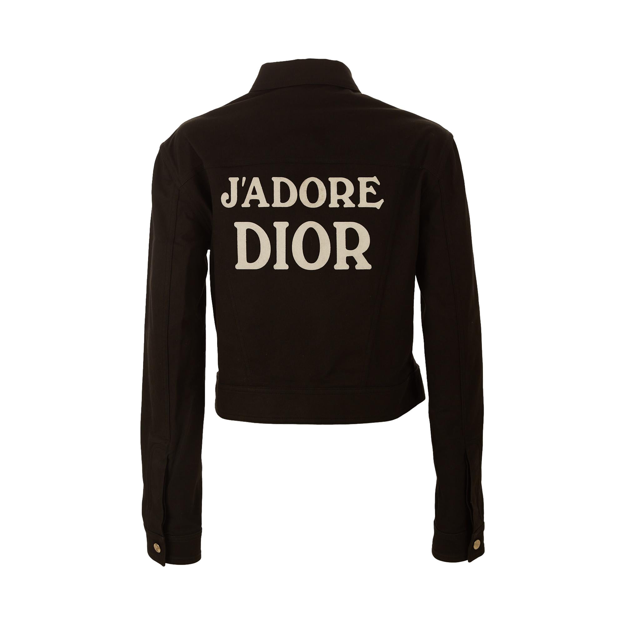 Dior J'Adore Black Cropped Logo Jacket – Treasures of NYC