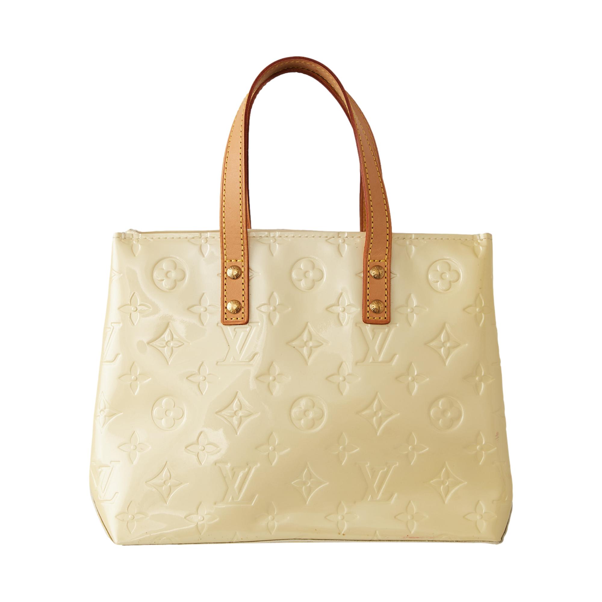 Louis Vuitton Cream Monogram Vernis Top Handle Bag – Treasures of NYC