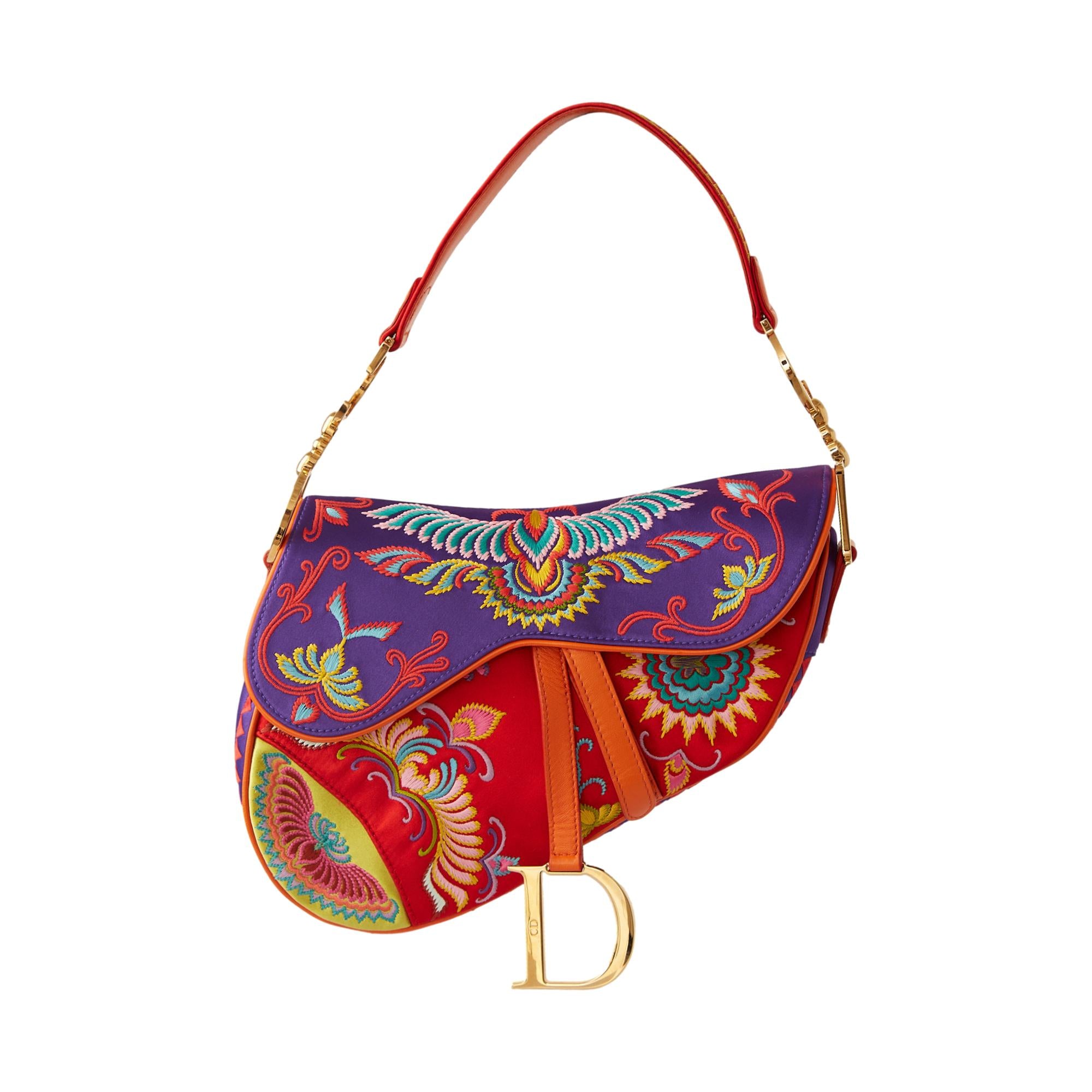 Embroidered saddle bag popular CD