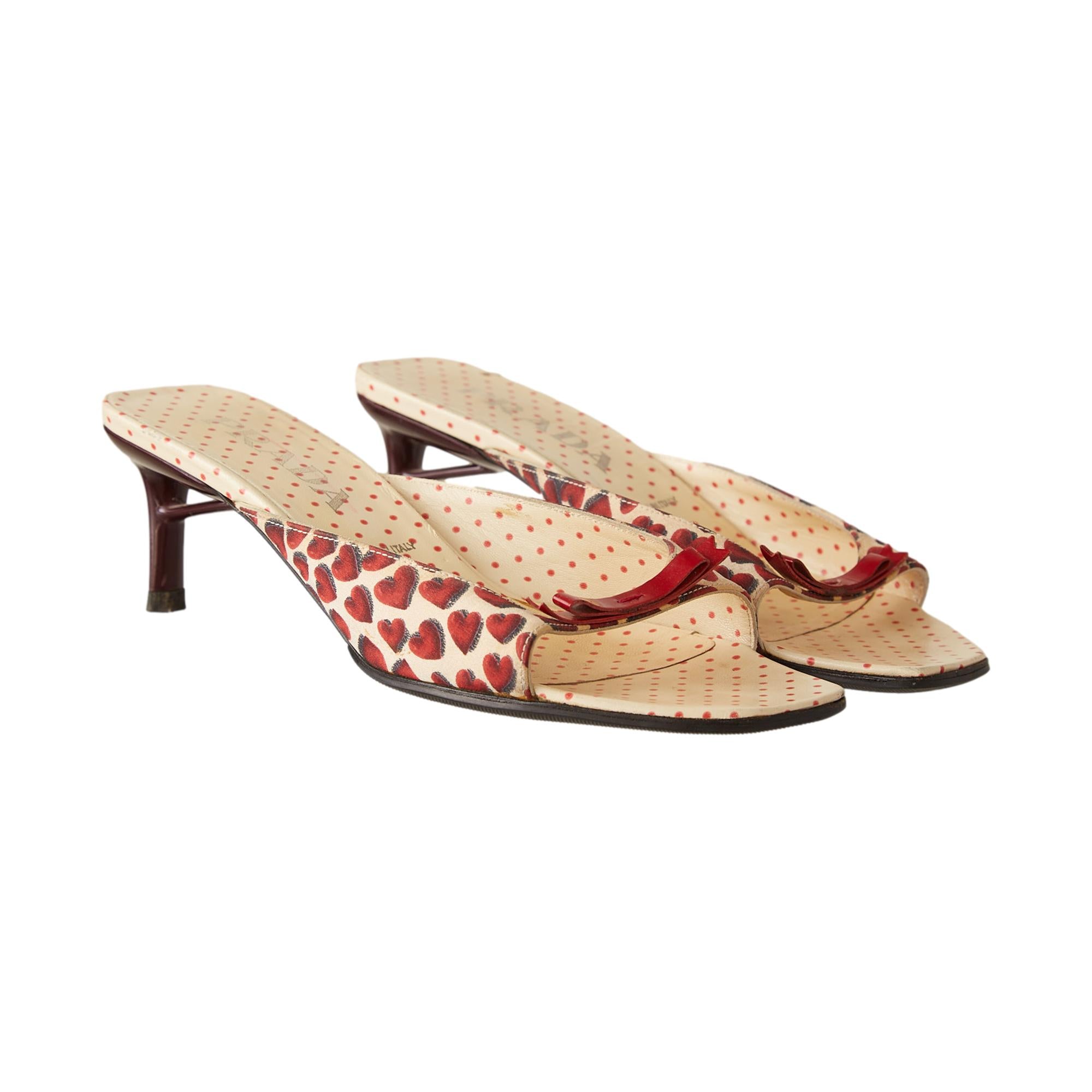 Prada Heart Print Kitten Heels – Treasures of NYC