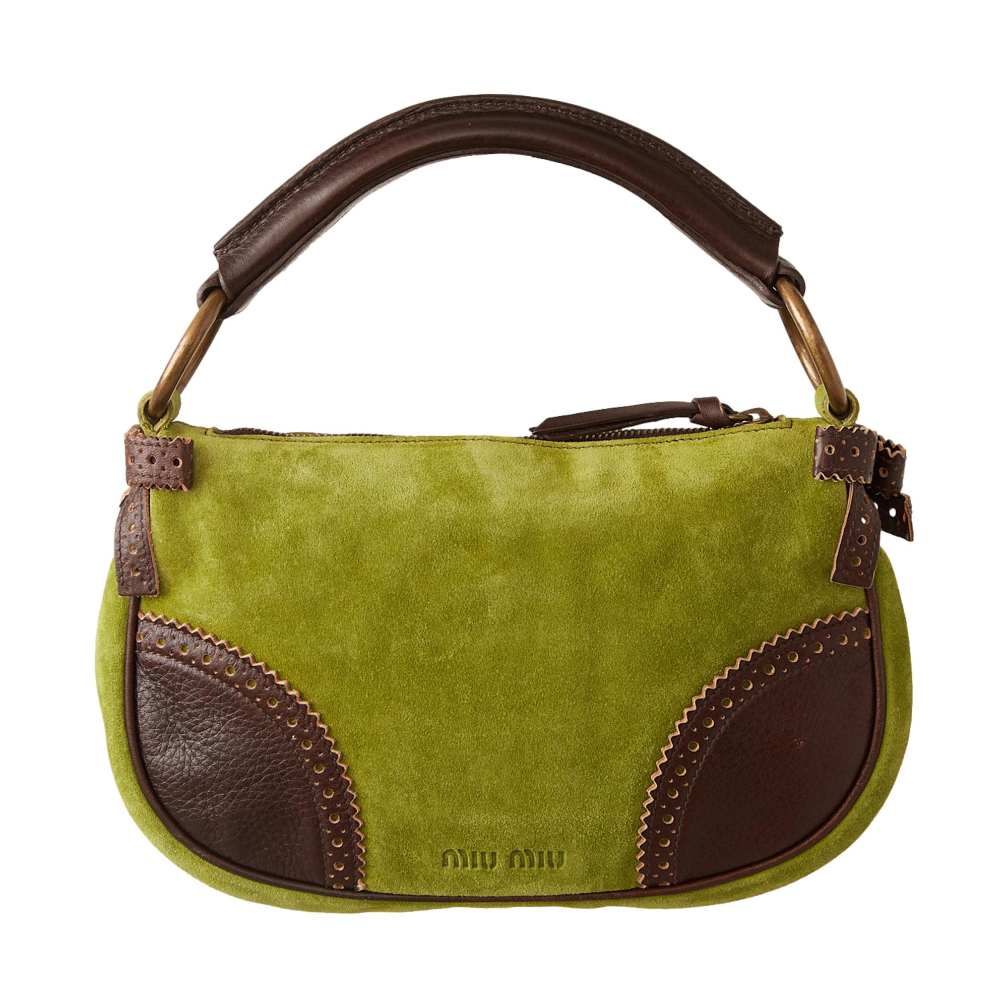 Miu Miu Green Suede Mini Bag – Treasures of NYC